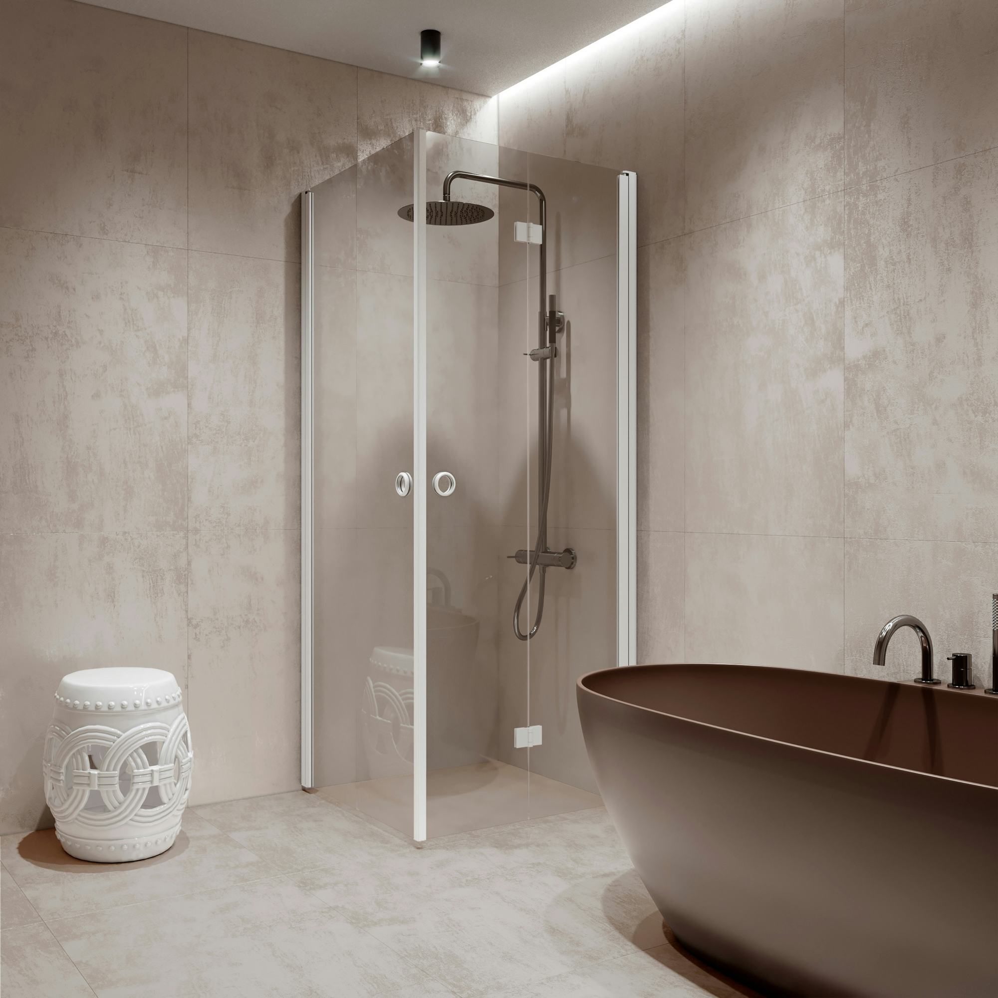 Duschhörn Hietakari Forma 373 Vändbar Dörr och Vikbar Dörr