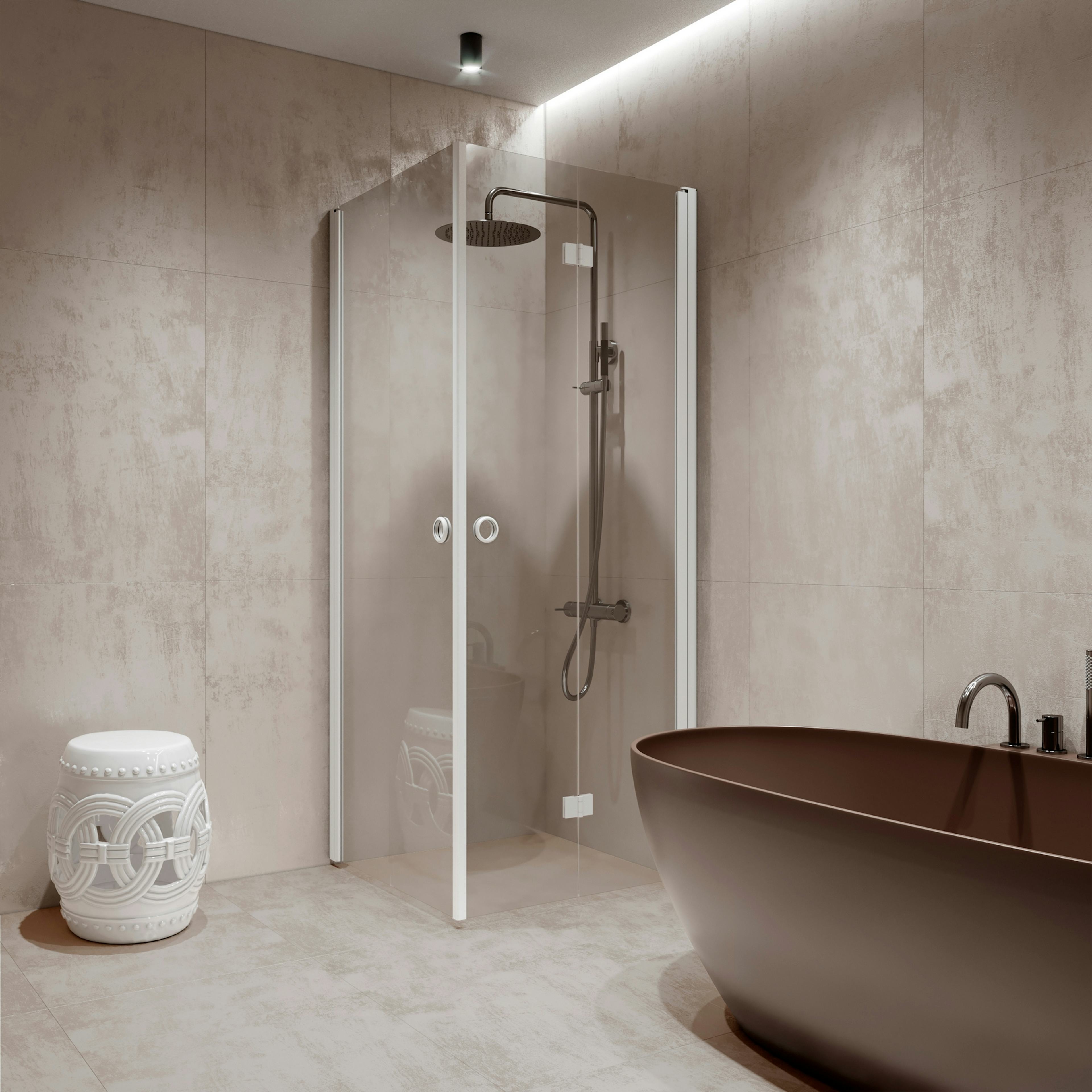 Duschhörn Hietakari Forma 373 Vändbar Dörr och Vikbar Dörr