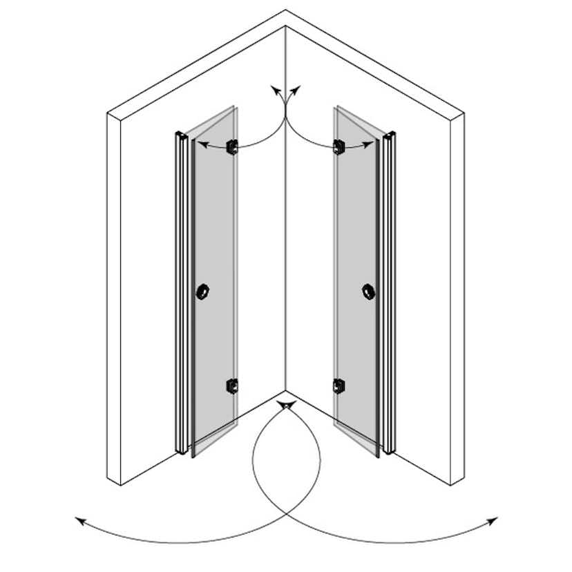 Duschhörn Hietakari Forma 376 Vikbara Dörrar