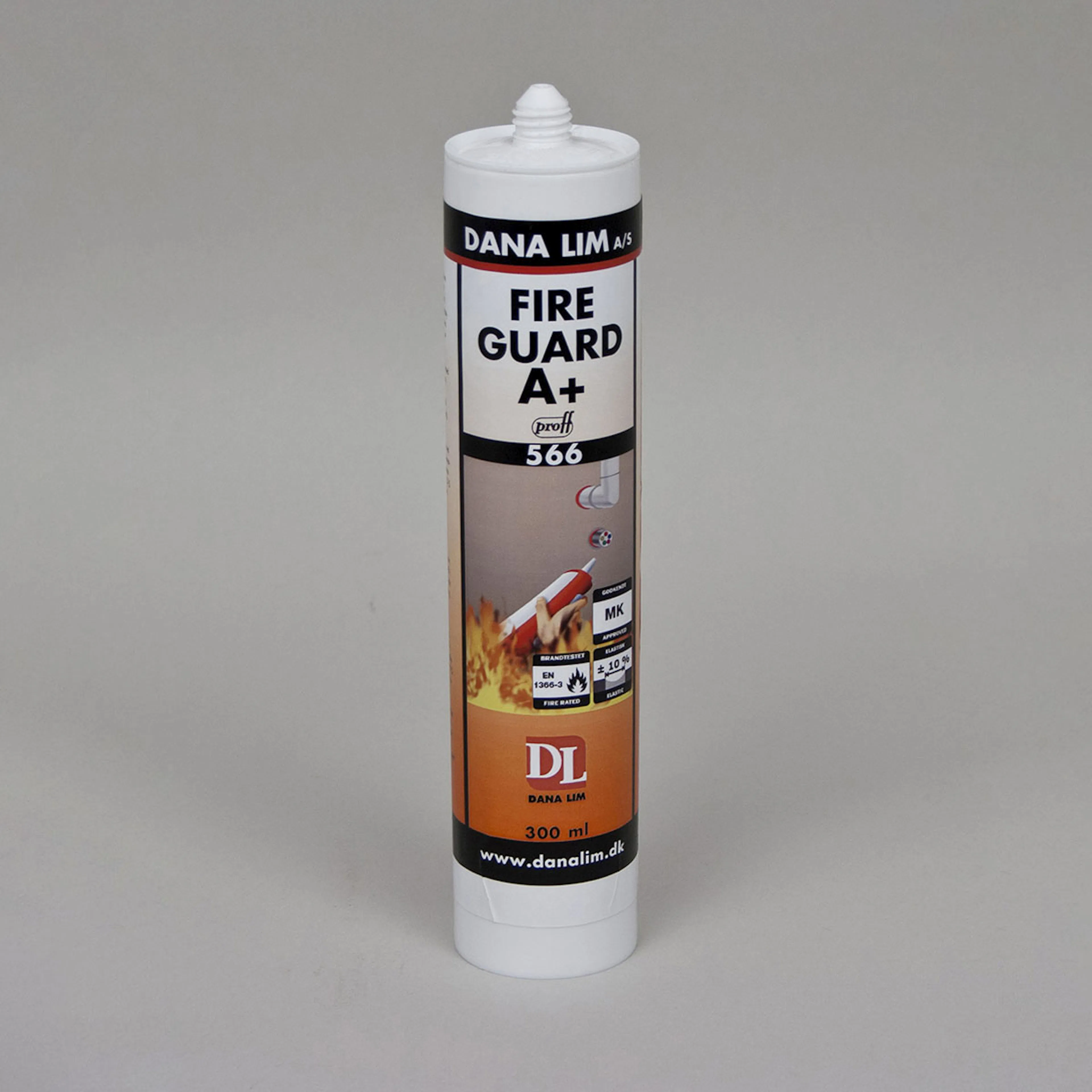 Brandfog Danalim Fireguard A+566 Akryl Vit 300 ml för Fogmassa