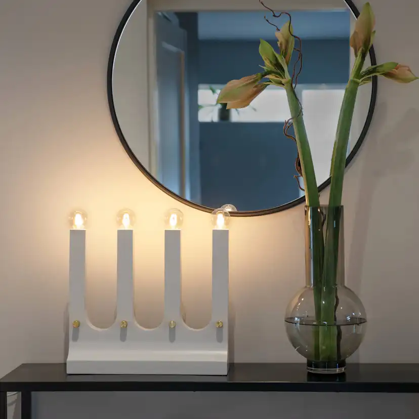 Adventsljusstake Gnosjö Konstsmide 3918 4 Ljus Trä