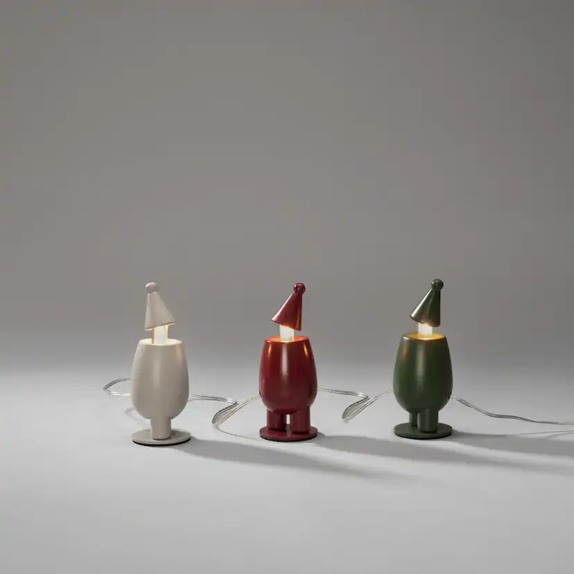 Elljusstake Gnosjö Konstsmide 3 Ljus Trä LED