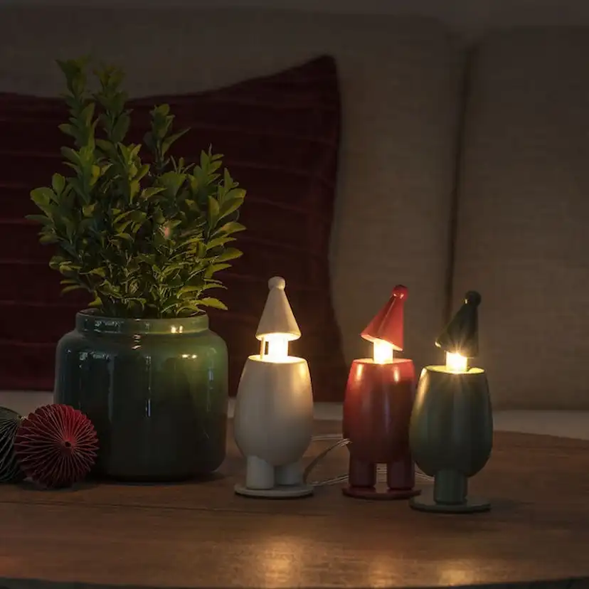 Elljusstake Gnosjö Konstsmide 3 Ljus Trä LED