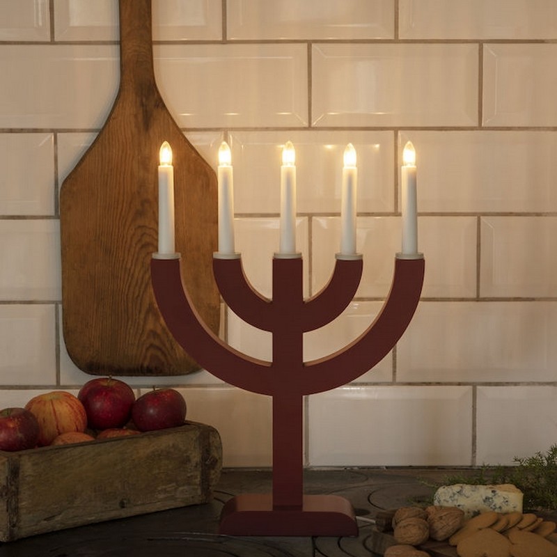 Adventsljusstake Gnosjö Konstsmide 5 Ljus Trä