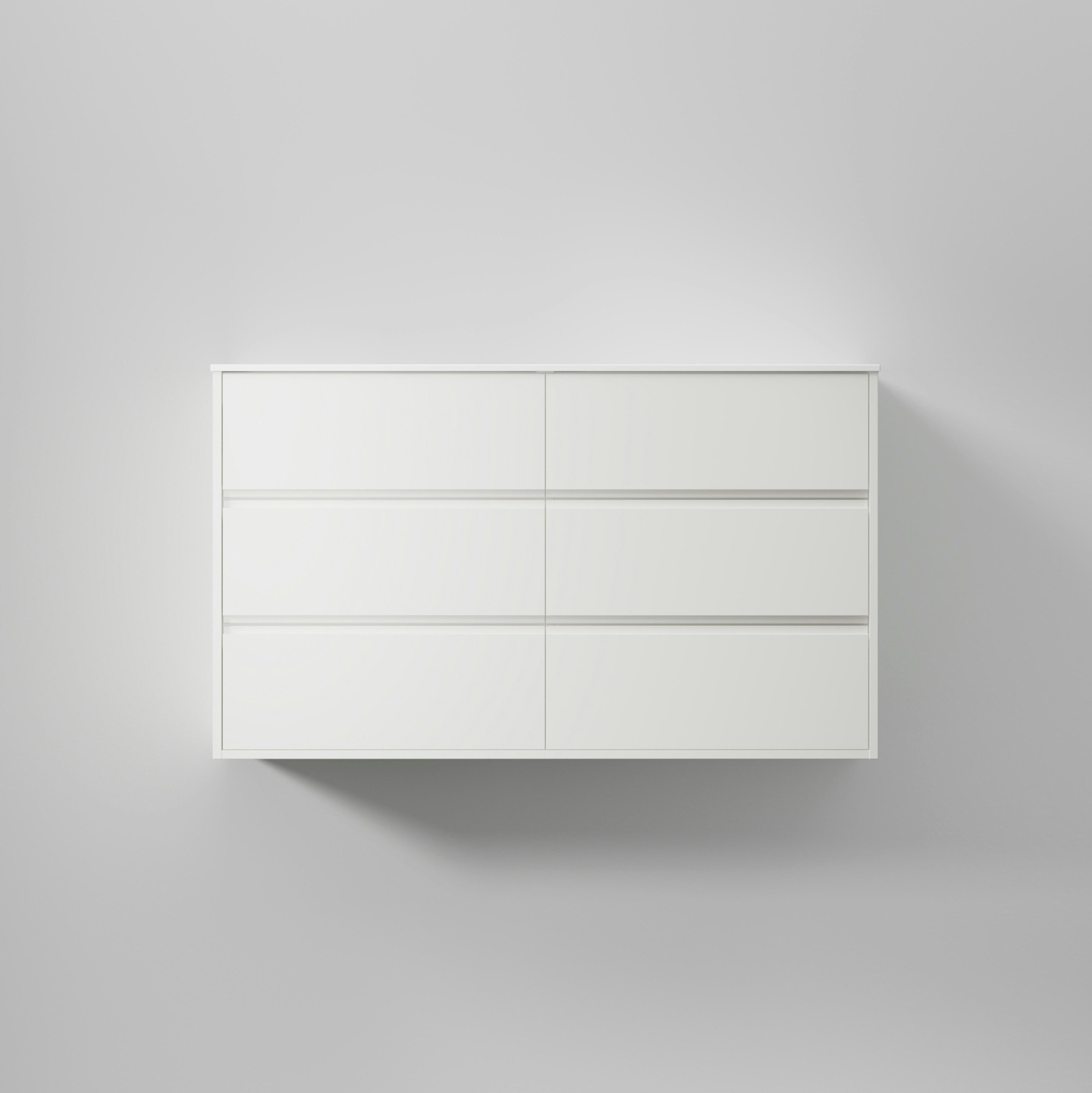 Tvättställsskåp INR Terra Grip Dubbel med 6 Lådor