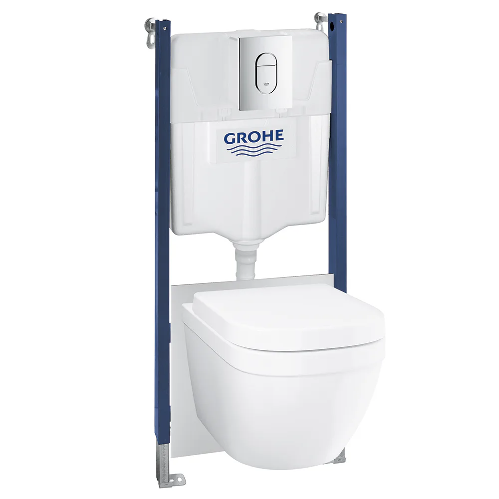 Vägghängd Toalettstol GROHE Solido Euro Ceramic 5-i-1 Komplett Vit Porslin