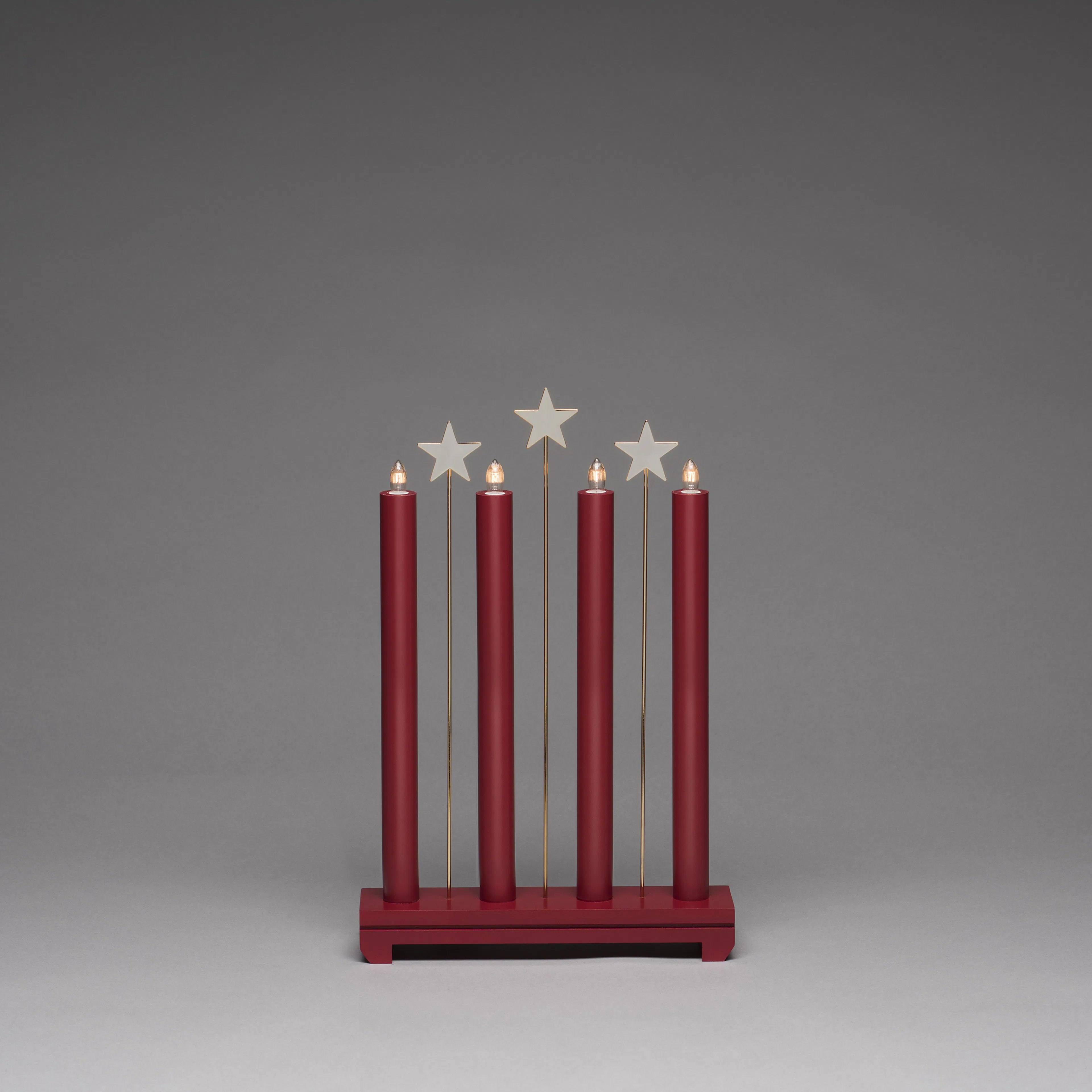 Adventsljusstake Gnosjö Konstsmide 4L med stjärnor