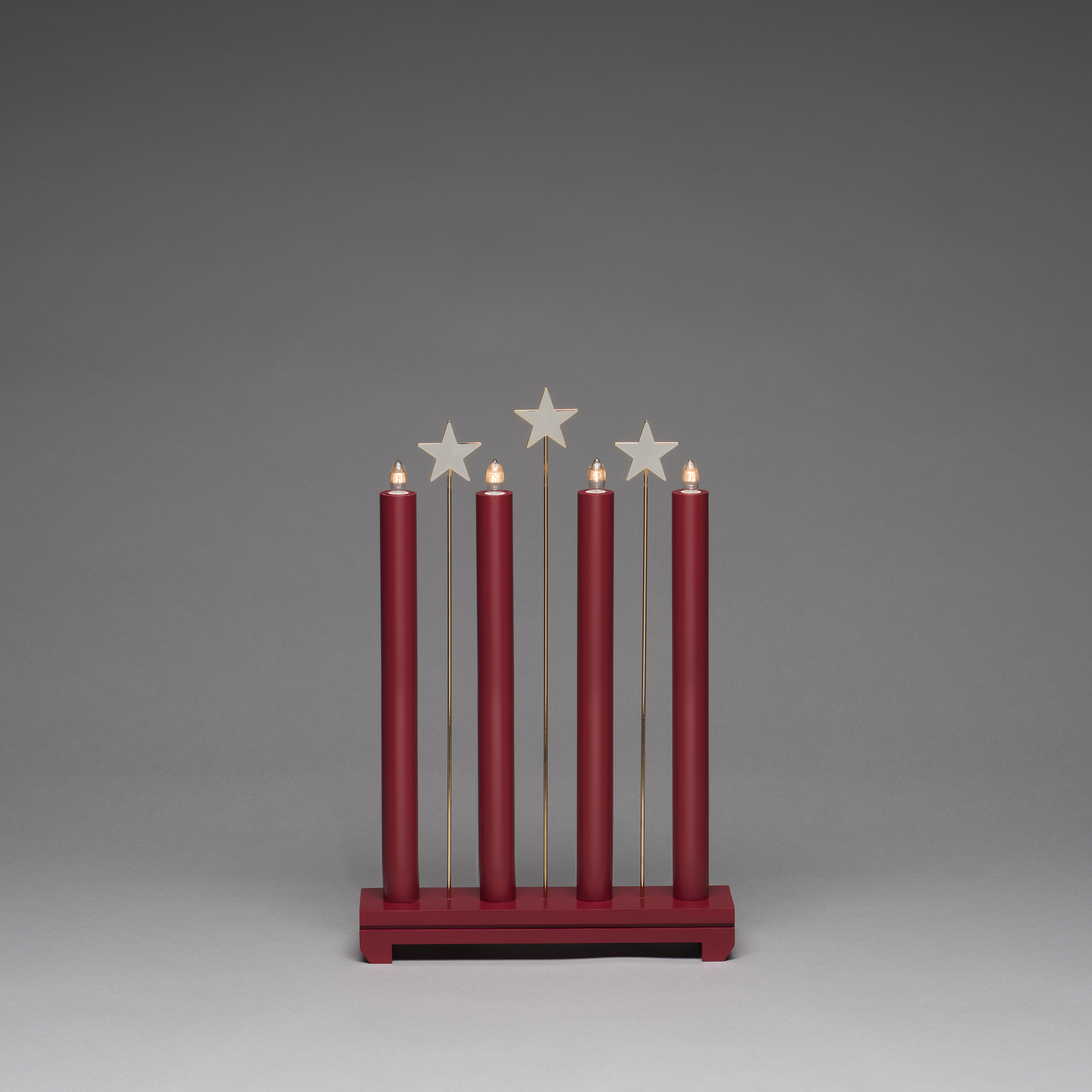 Adventsljusstake Gnosjö Konstsmide 4L med stjärnor