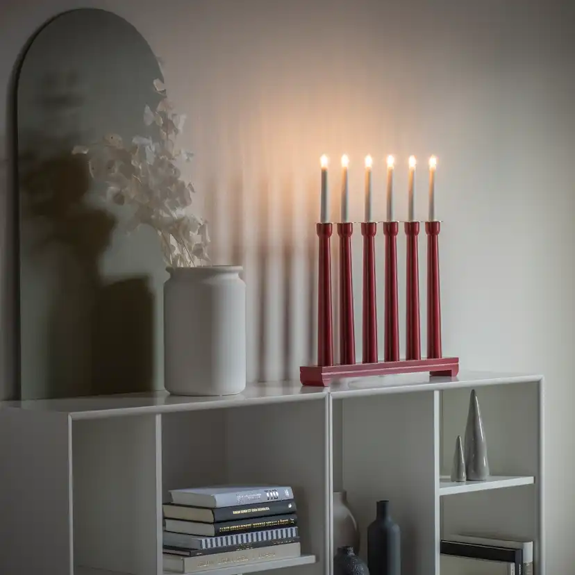 Adventsljusstake Gnosjö Konstsmide 6L Trä