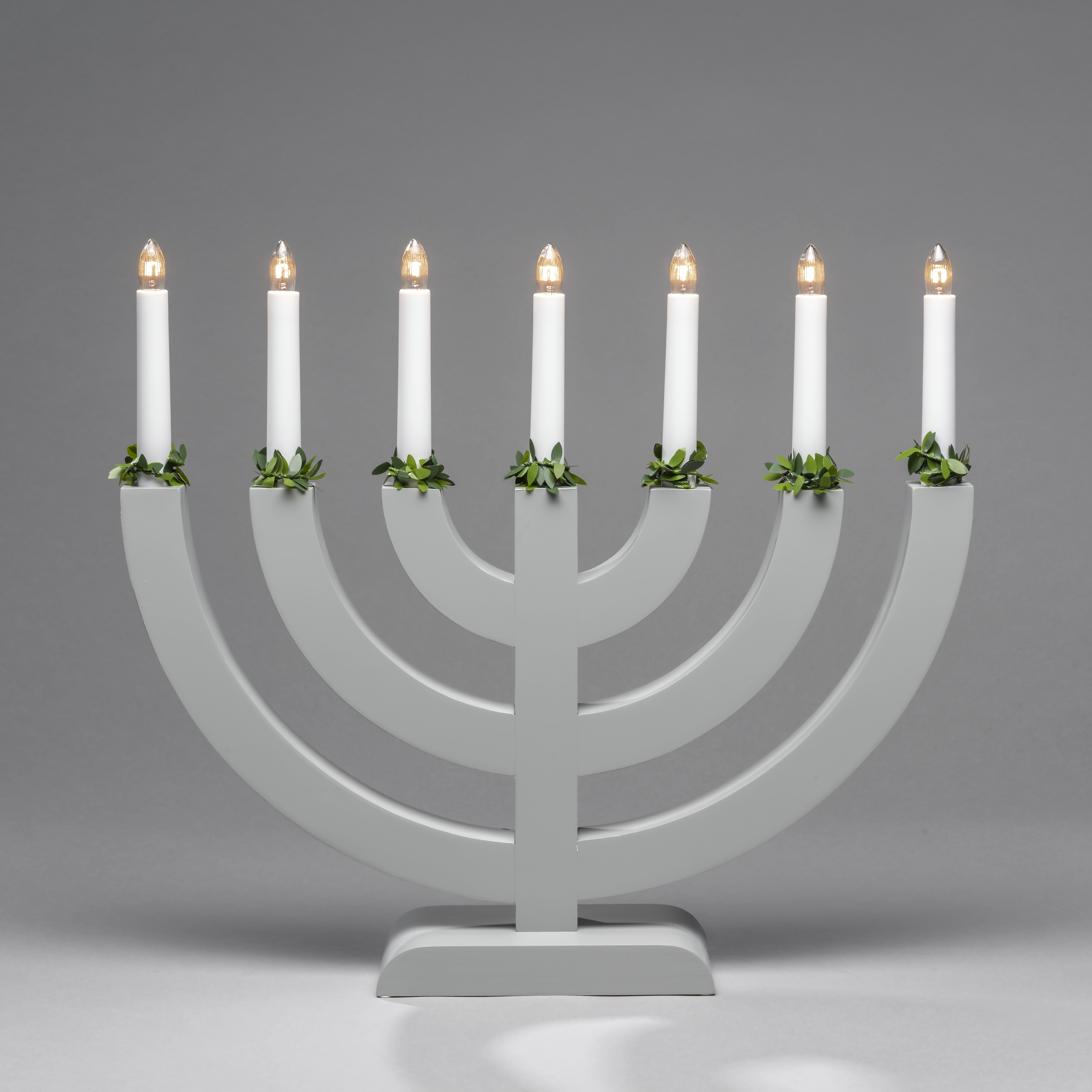 Adventsljusstake Gnosjö Konstsmide 7L Båge med Grönt