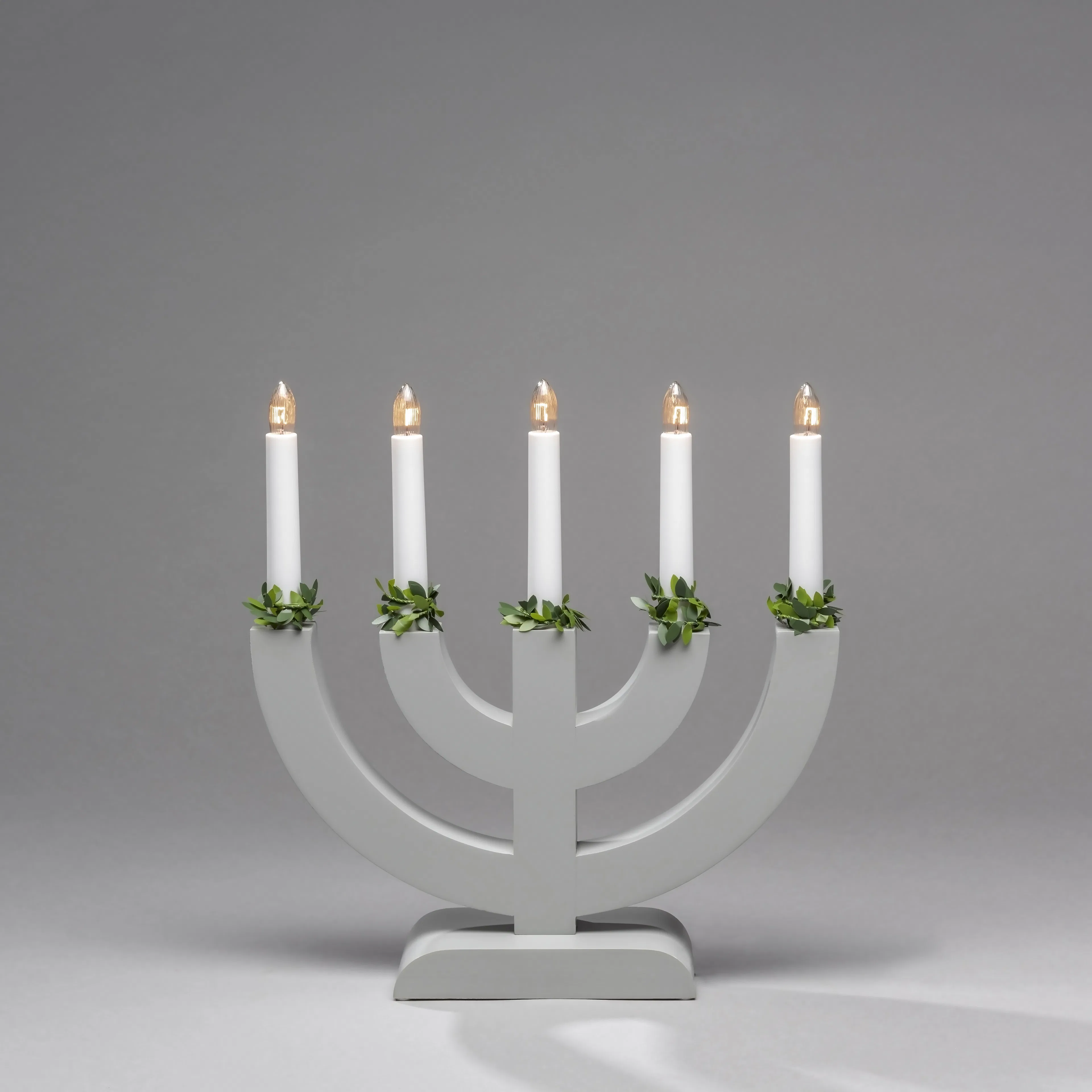 Adventsljusstake Gnosjö Konstsmide 5L Båge med Grönt