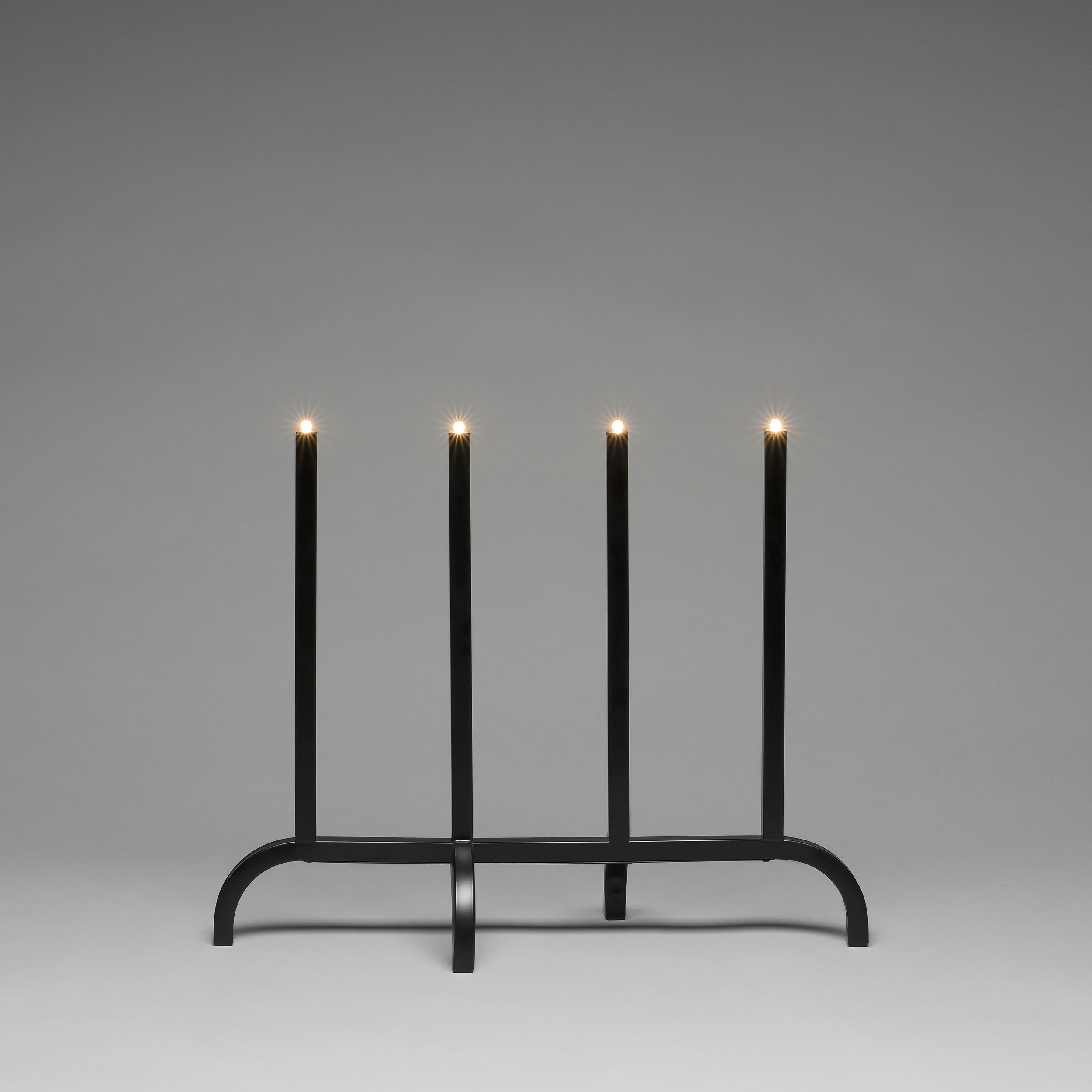 Adventsljusstake Gnosjö Konstsmide 4L Metall Svart