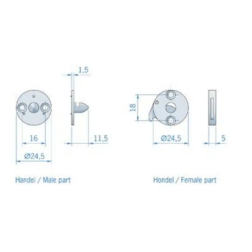 Koppelhake Millers 3 Trygg