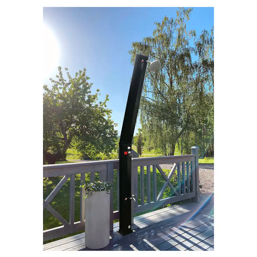 Utedusch Demerx Sunny 35 Edge Soluppvärmd Trädgårdsdusch med Takdusch