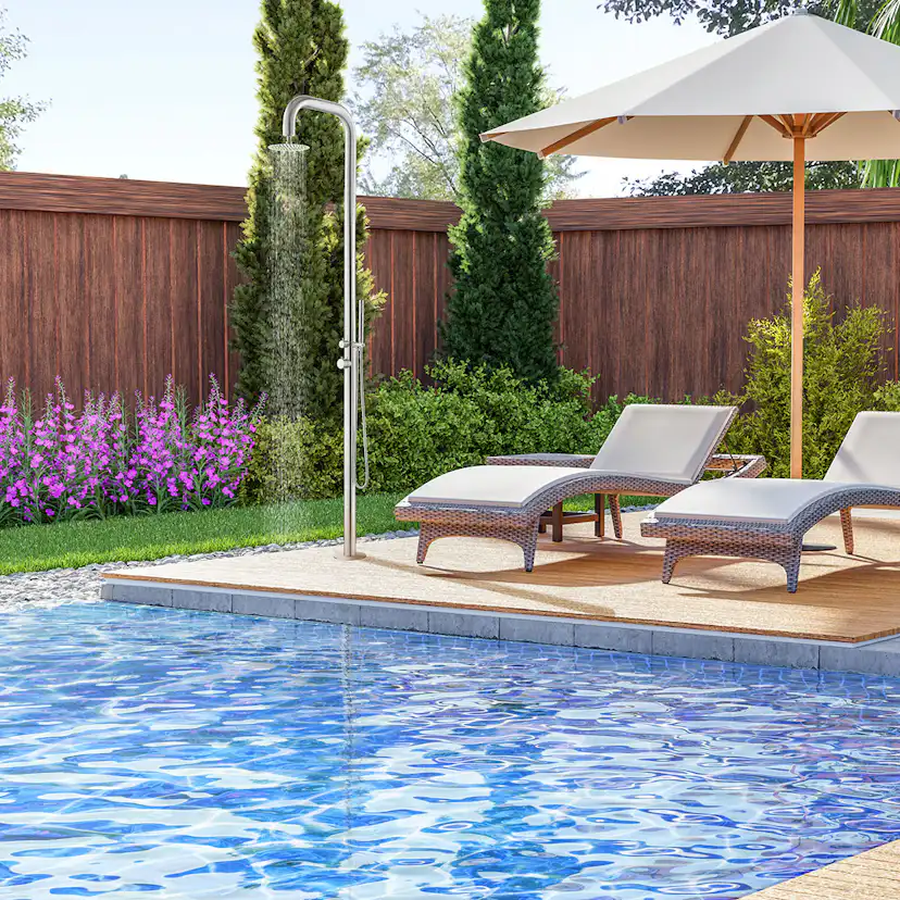 Utedusch Demerx Pure Extended Trädgårdsdusch med Takdusch & Duschhantag