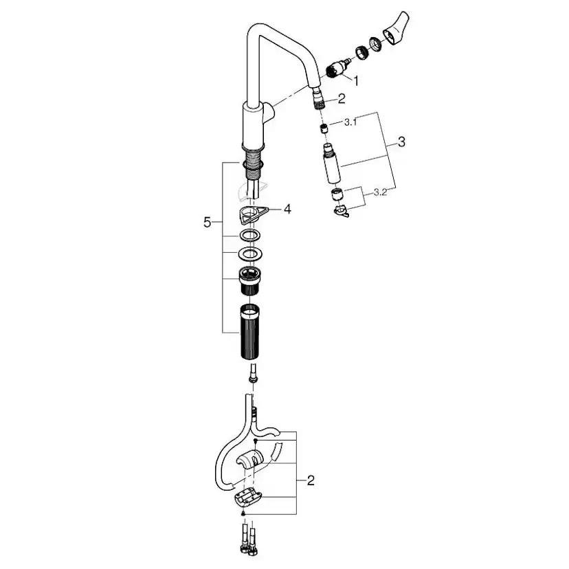 Köksblandare Grohe Start med Utdragbar Pip