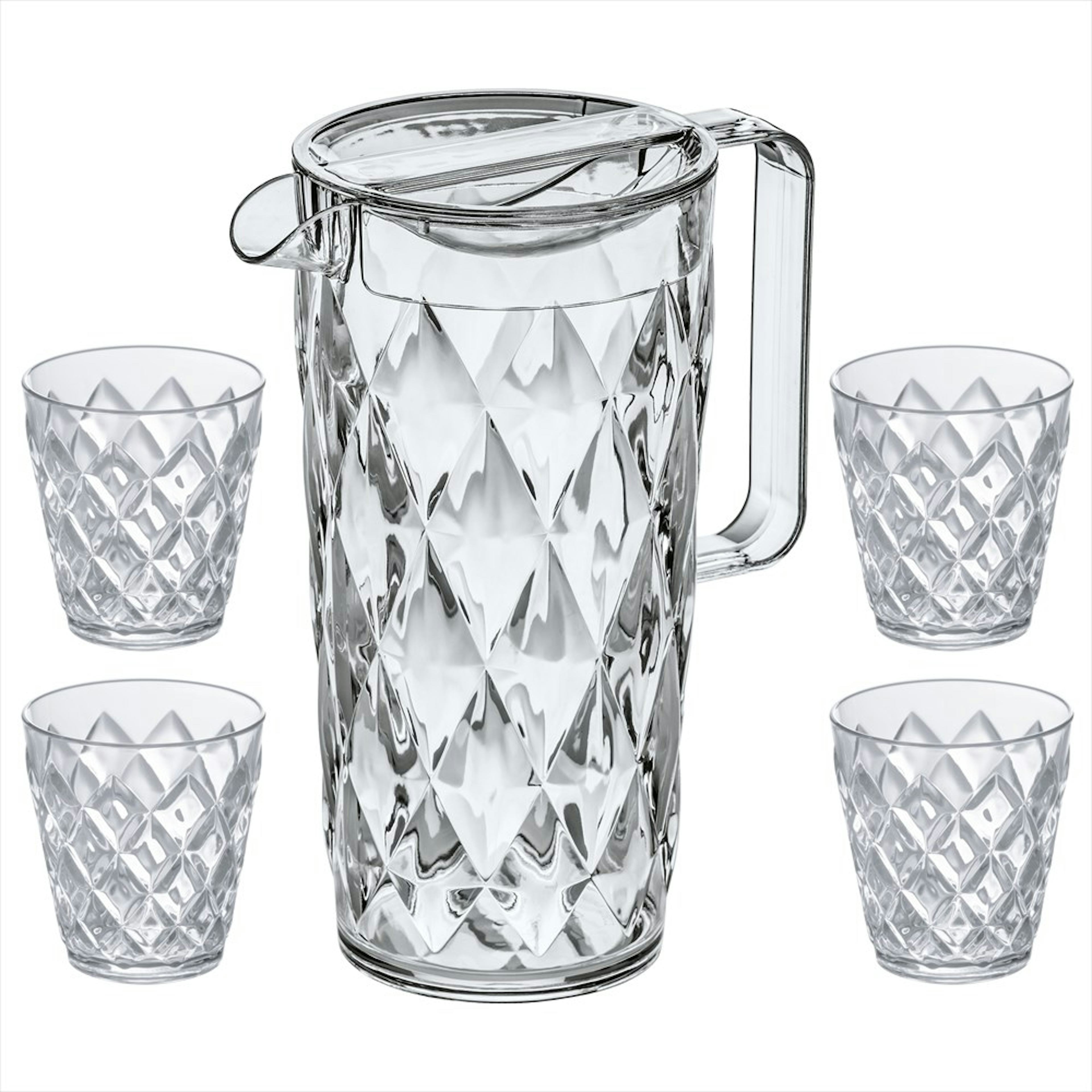 Karaff Inkl 4 Glas Koziol Crystal Set