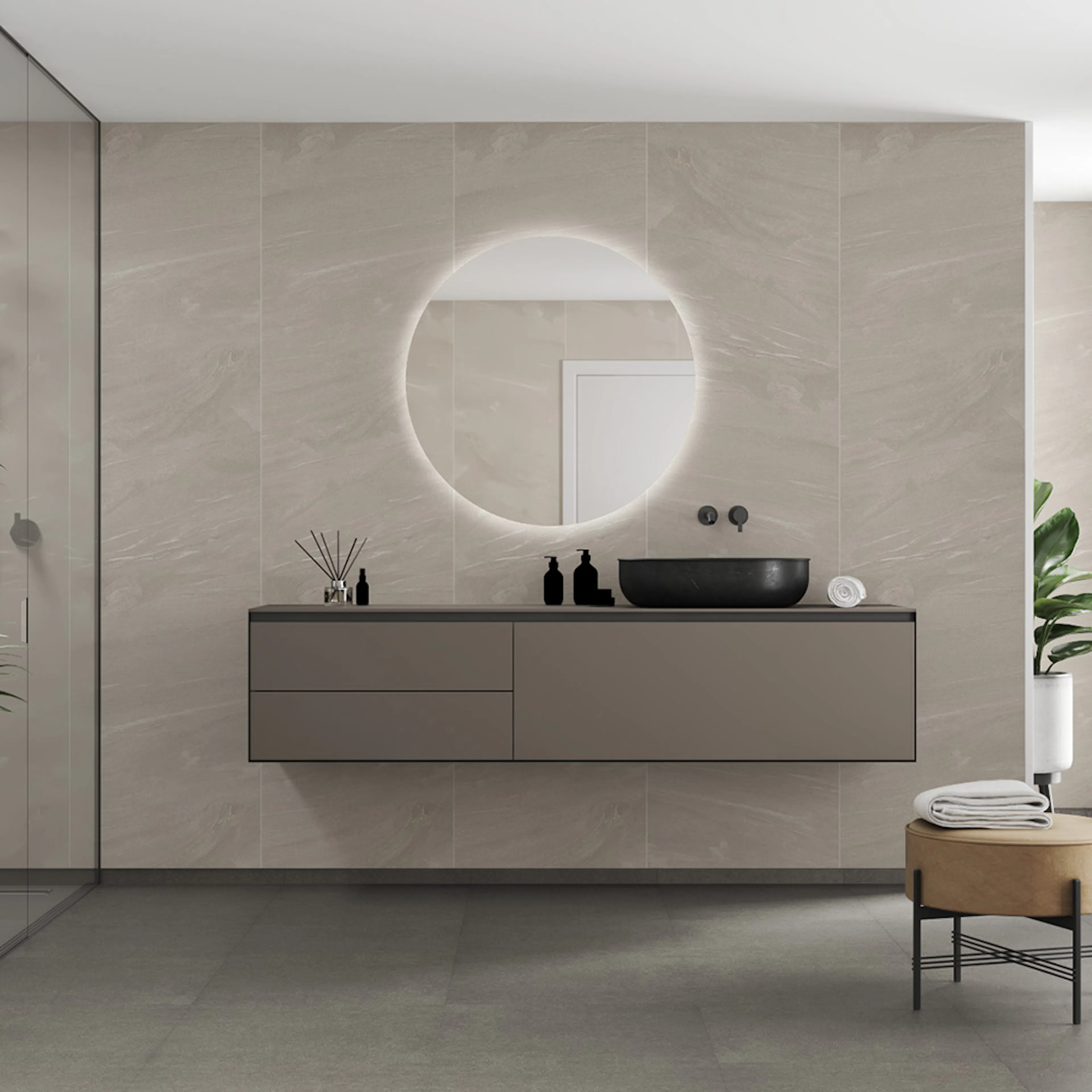 Våtrumsskiva Fibo 4008-M10 Beige Stone 10x620x2400 mm