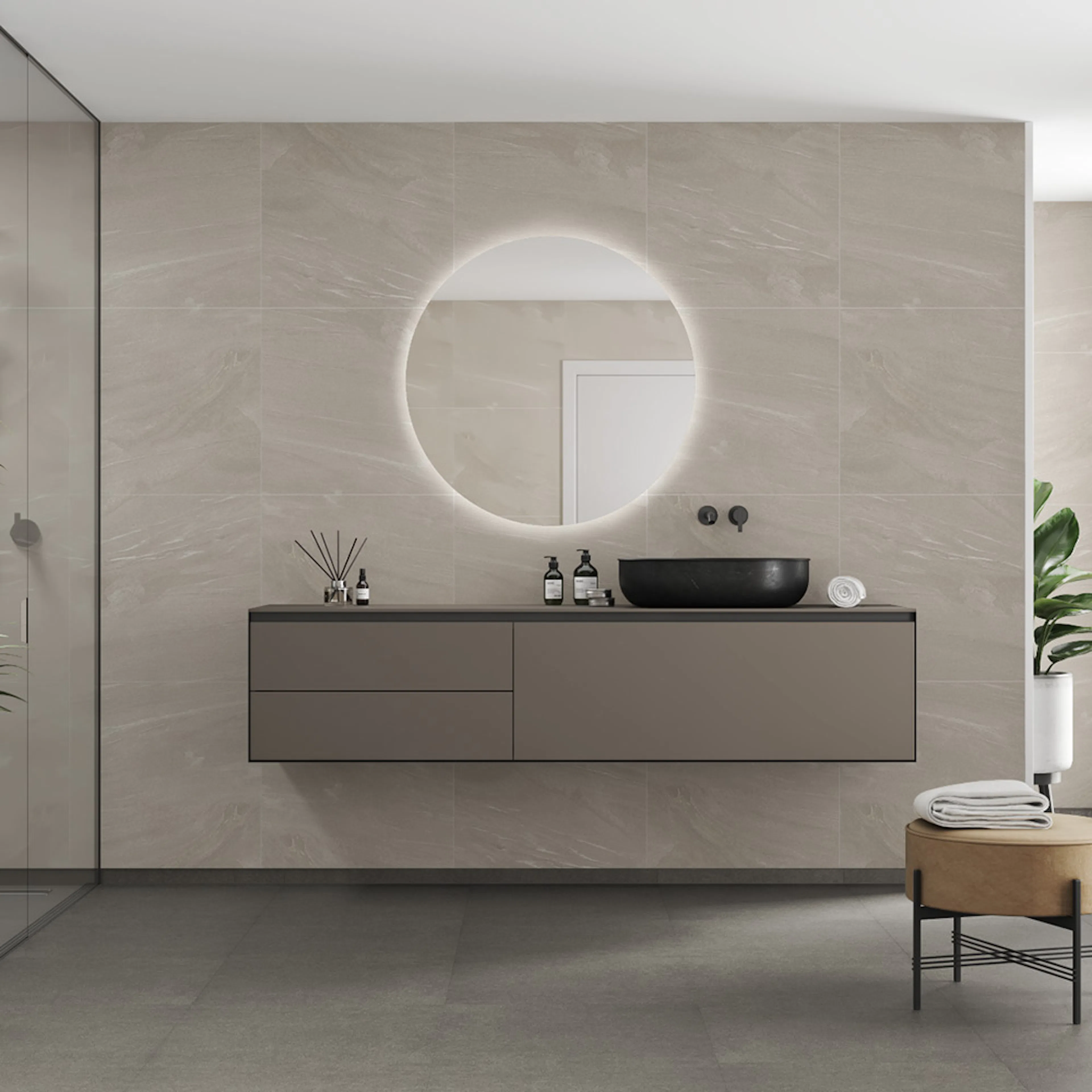 Våtrumsskiva Fibo 4008-M6060 Beige Stone 10x620x2400 mm