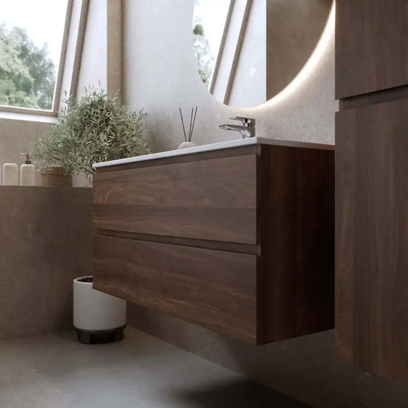 Tvättställsskåp Bathlife Eufori Valnöt