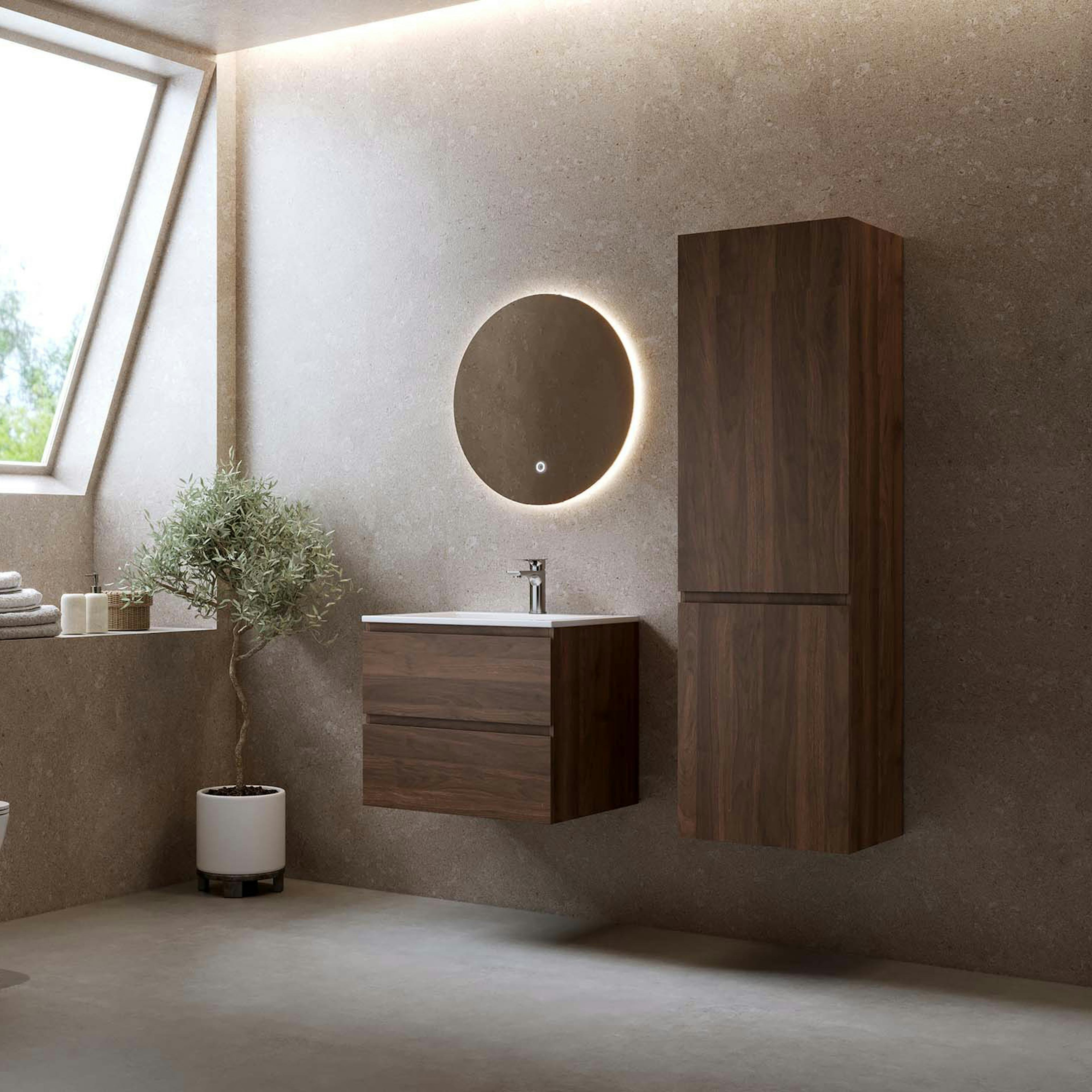 Sidoskåp Bathlife Eufori Valnöt