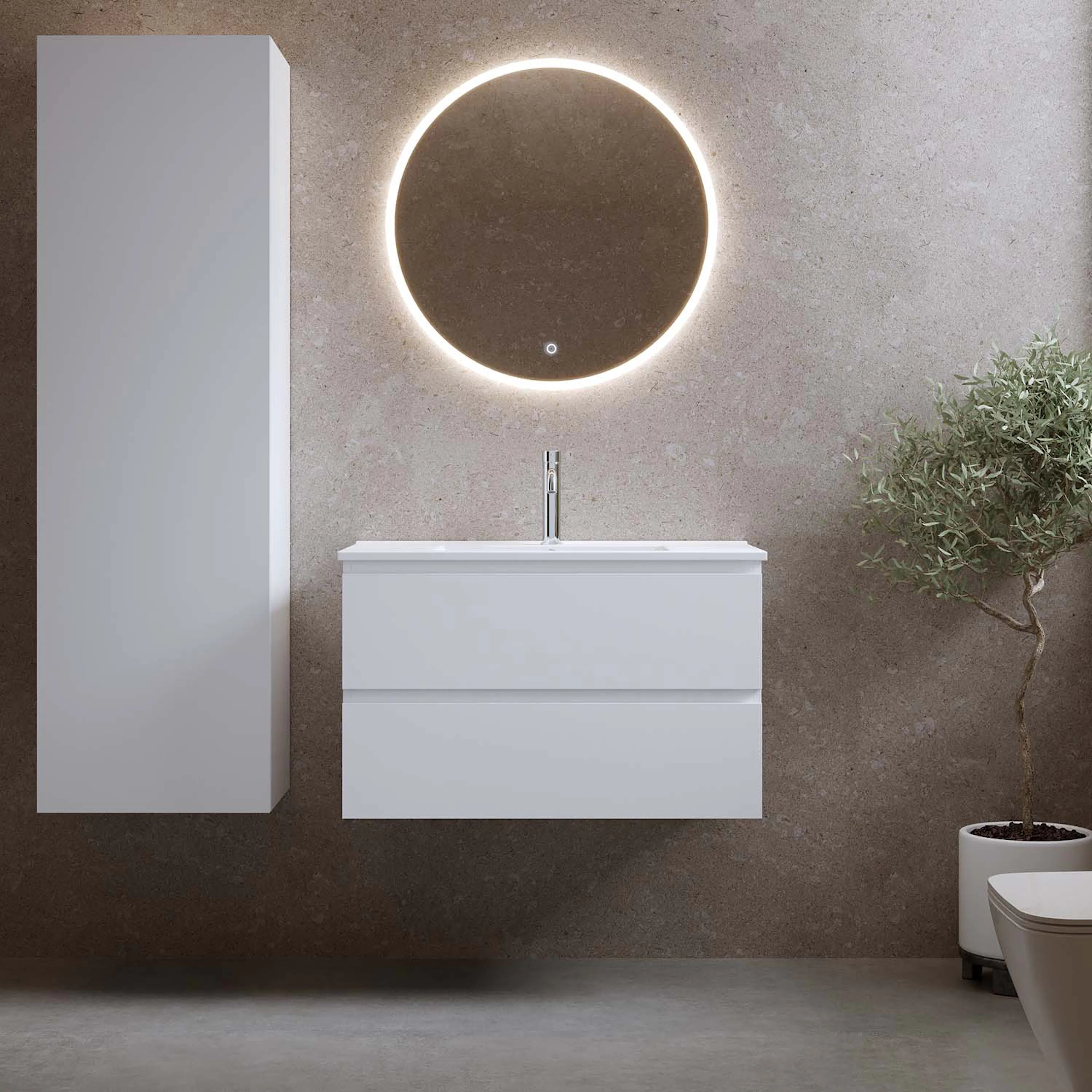 Tvättställsskåp Bathlife Eufori med Tvättställ