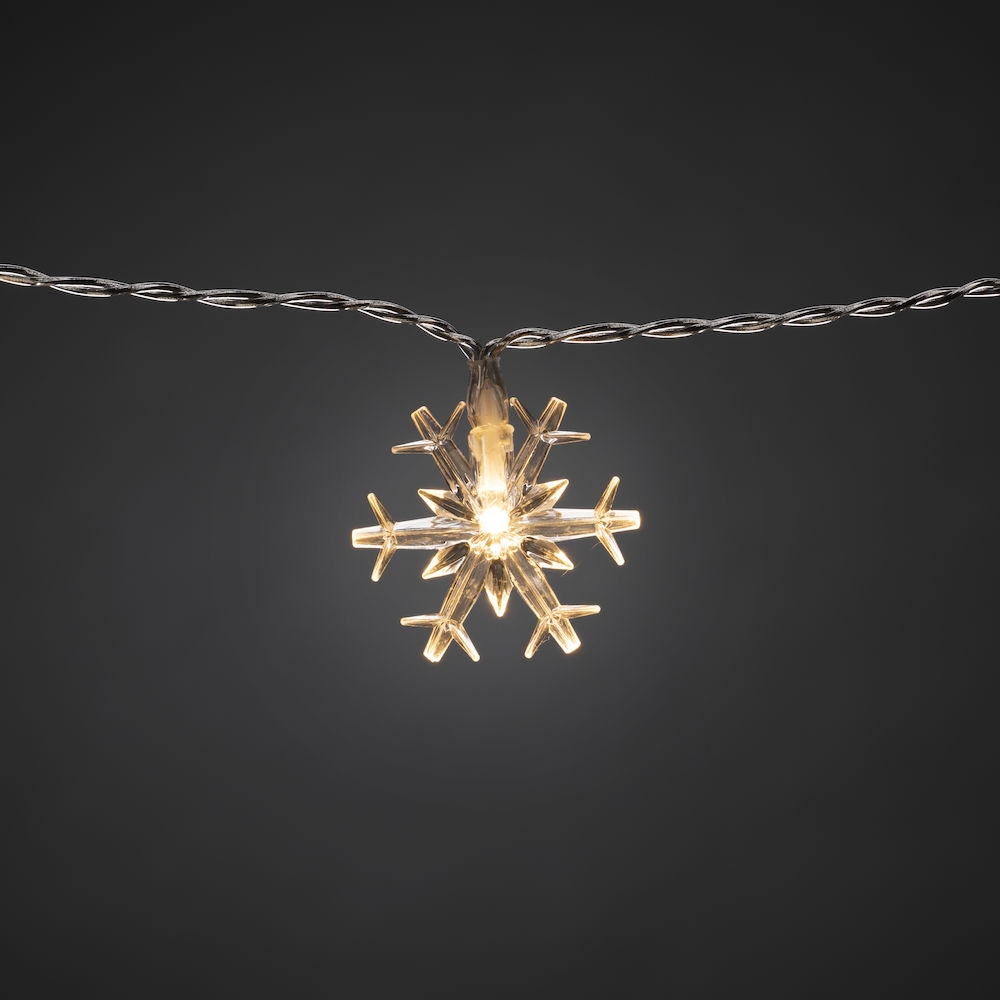 Gardinslinga Gnosjö Konstsmide Snöflingor LED