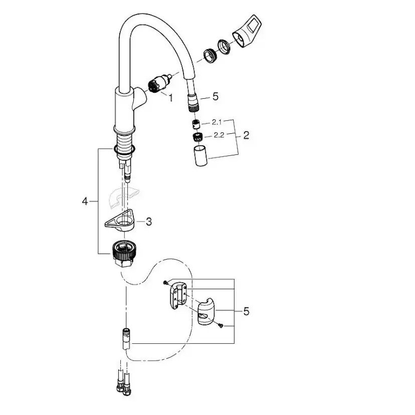 Köksblandare Grohe Start Loop med Utdragbar Pip