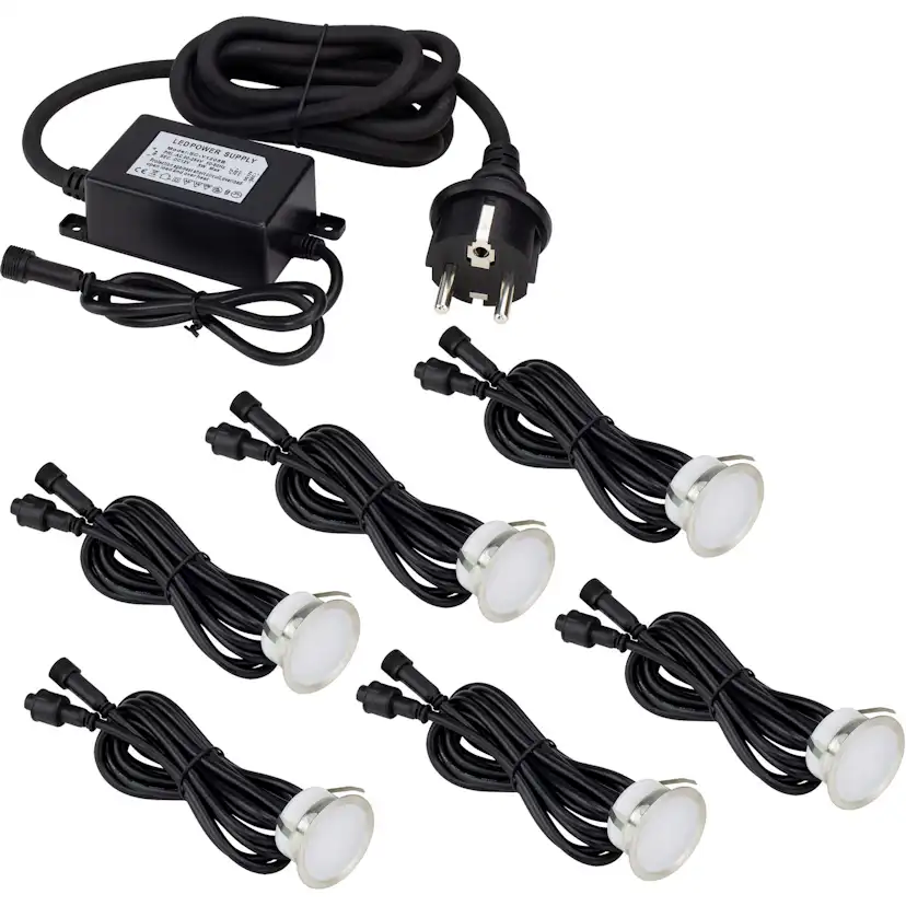Decklight Gelia Trädgårdsbelysning 6-Pack Set Inkl Trafo 5W