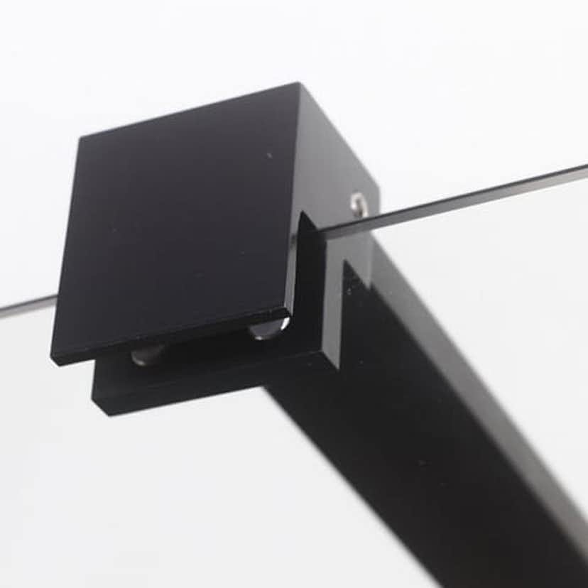 Duschhörn Bathlife Mångsidig Rak Vägg Klarglas + Rak Dörr Svart