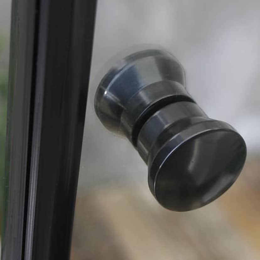 Duschhörn Bathlife Mångsidig Rak Vägg Klarglas + Rak Dörr Svart