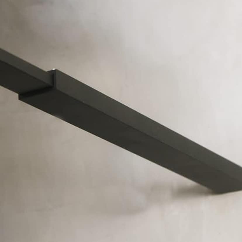 Duschhörn Bathlife Mångsidig Rak Vägg Klarglas + Rak Dörr Svart