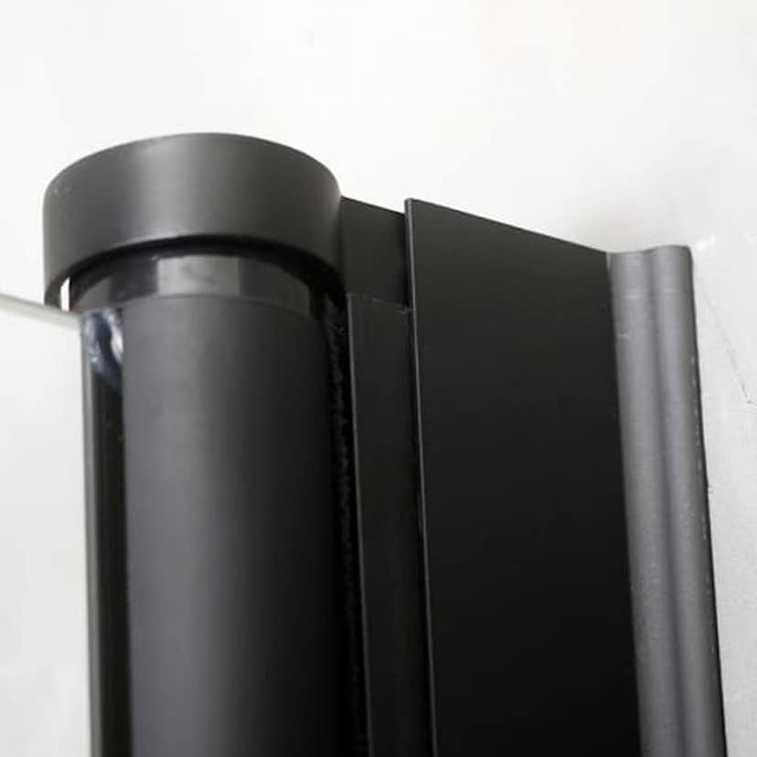 Duschhörn Bathlife Mångsidig Rak Vägg Klarglas + Rak Dörr Svart