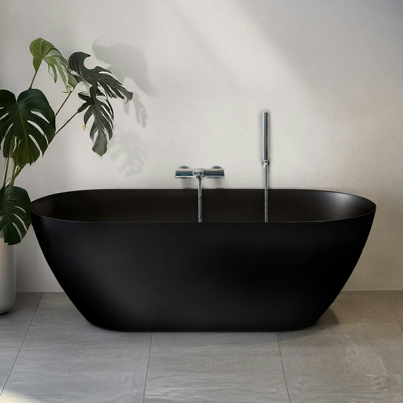 Badkar Bathlife Stillsam Mattsvart