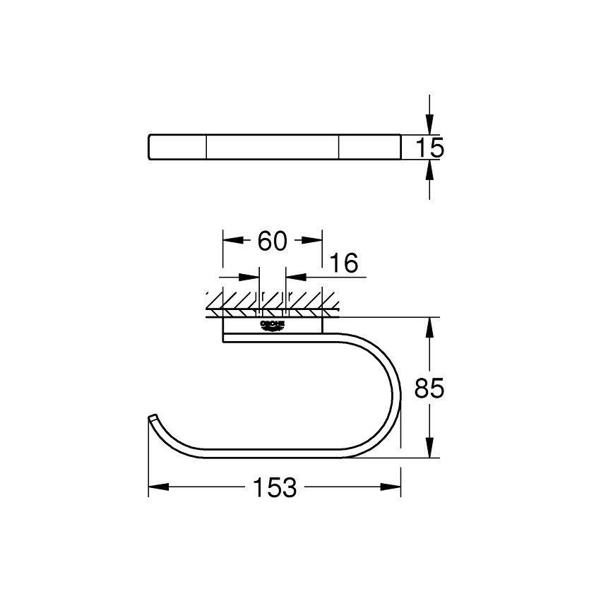 Toalettpappershållare Grohe Selection 41068