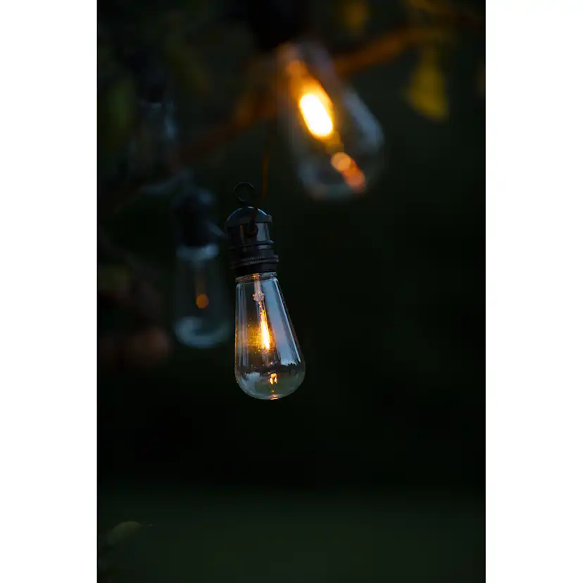 Ljusslinga Gnosjö Konstsmide E27 10 LED Svart/Klar