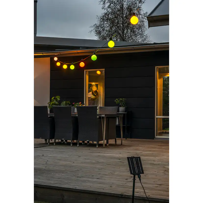 Ljusslinga Gnosjö Konstsmide E27 10 Färgade