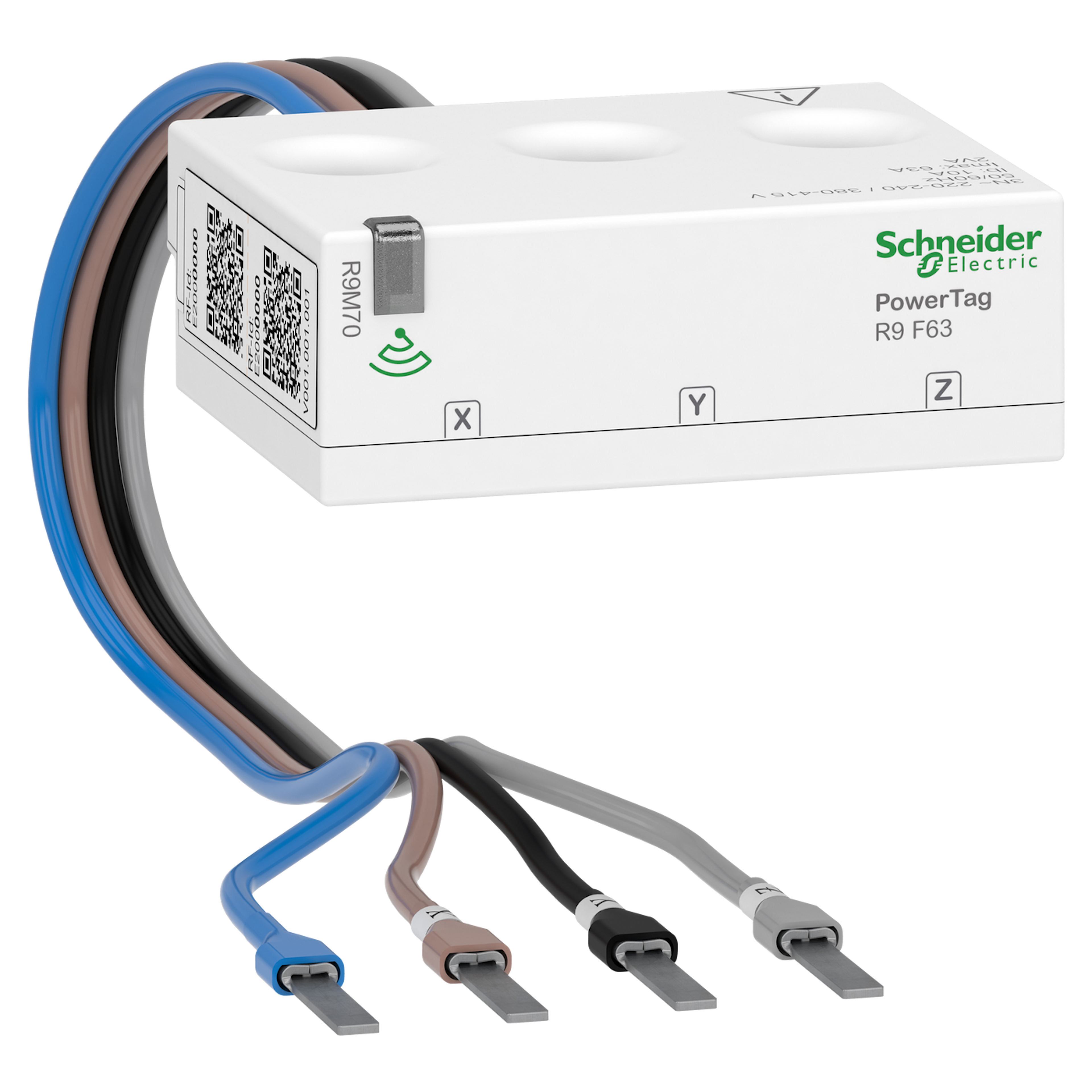 Energimätare Schneider Electric PowerTag Resi9 Flex ZigBee 3-pol + N, 63A för alla Dvärg/minibrytare Flexibel Anslutning
