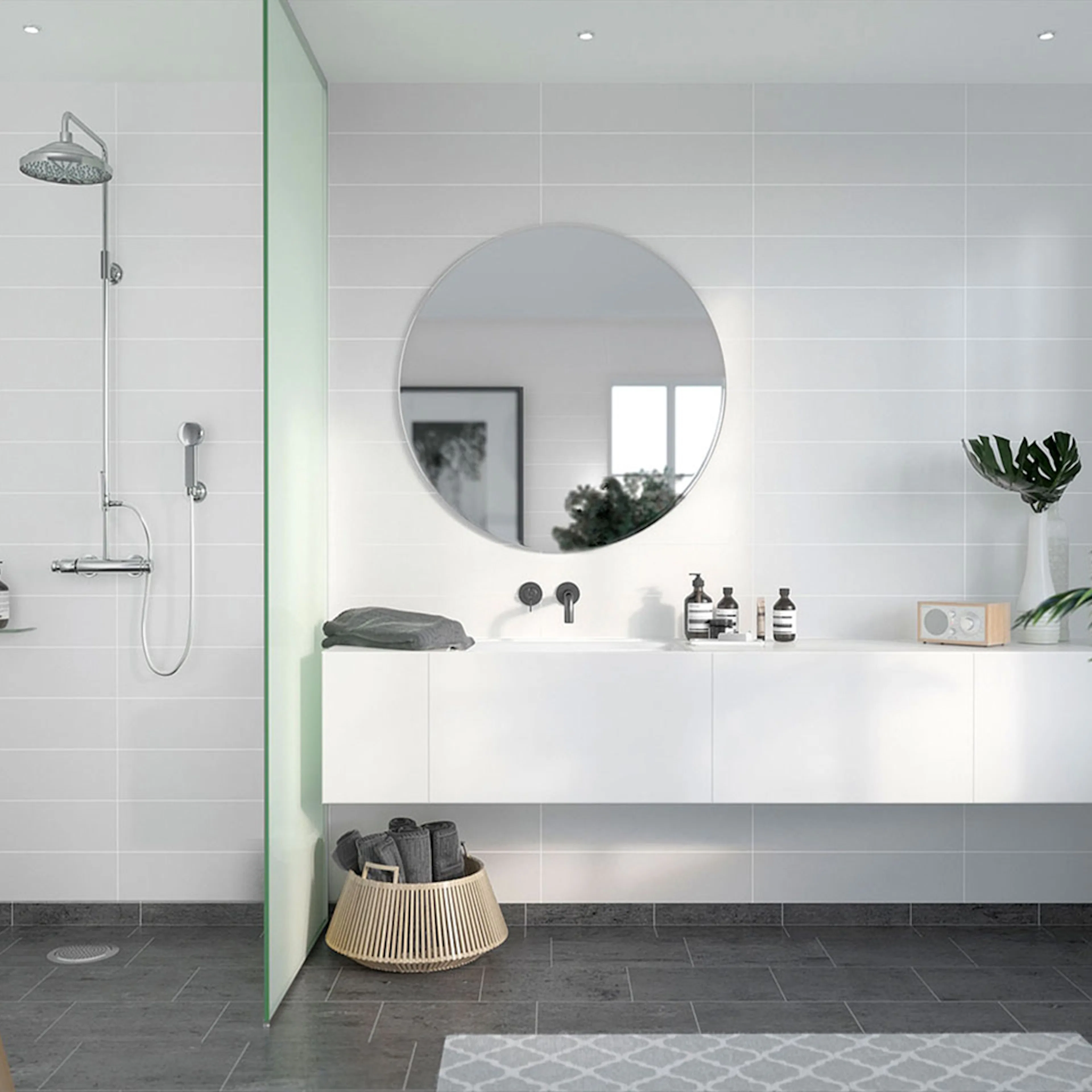 Våtrumsskiva Fibo Rhodos White 1091-M6015 S