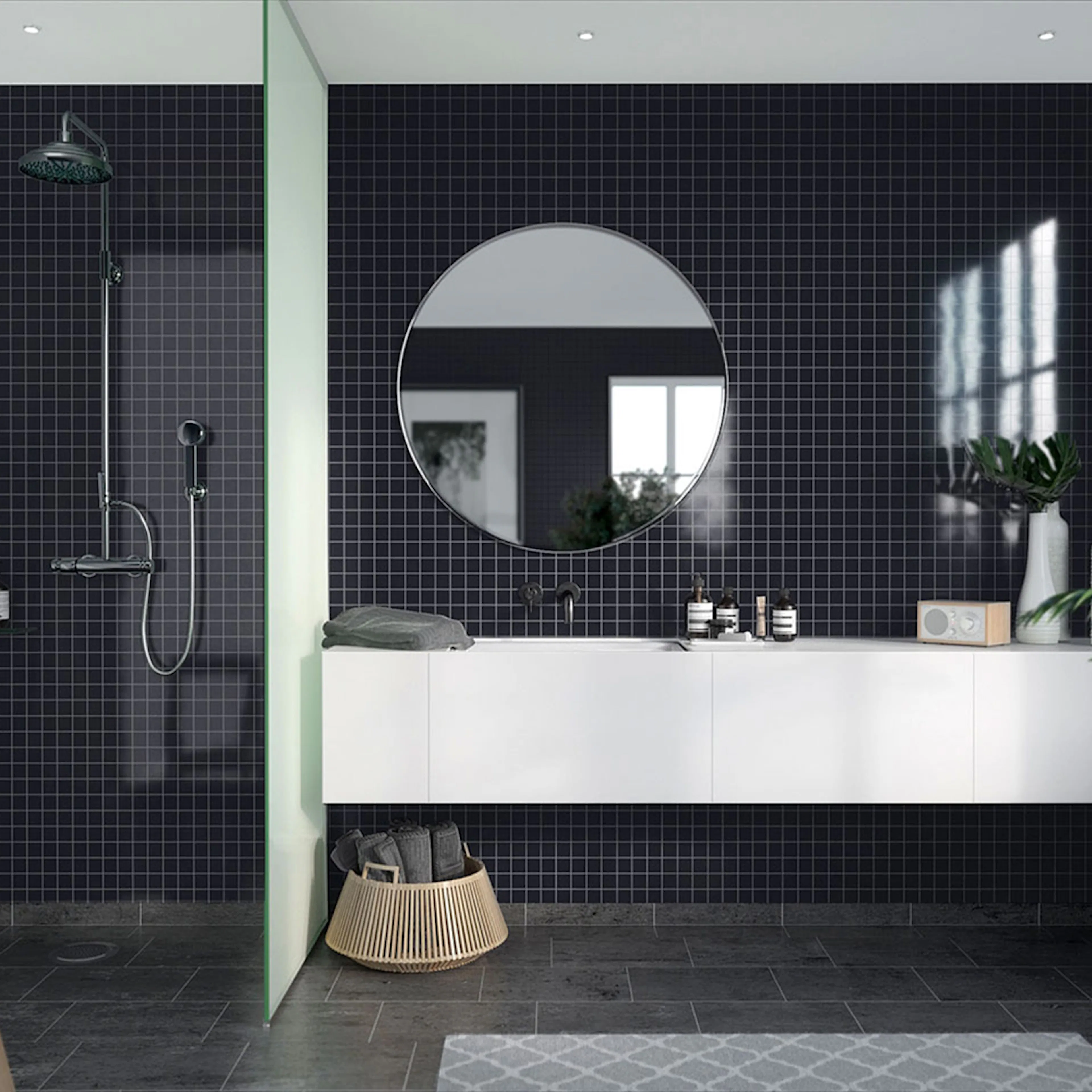 Våtrumsskiva Fibo New York Black 2124-M0303 HG