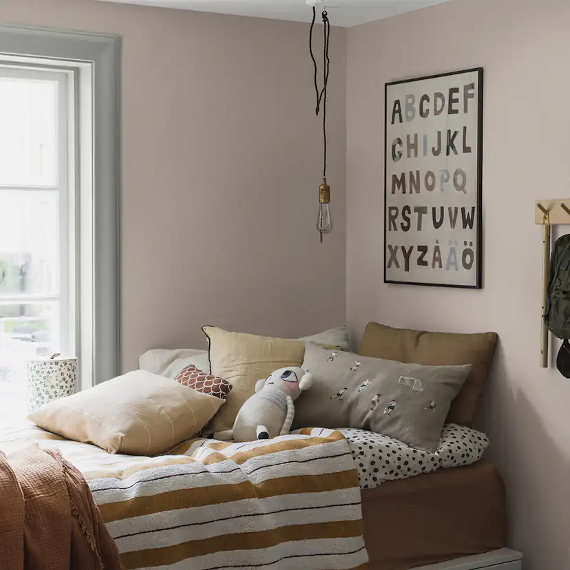 Tapet Boråstapeter Linen Soft Blush 4326 EasyUp, Enfärgad Rosa