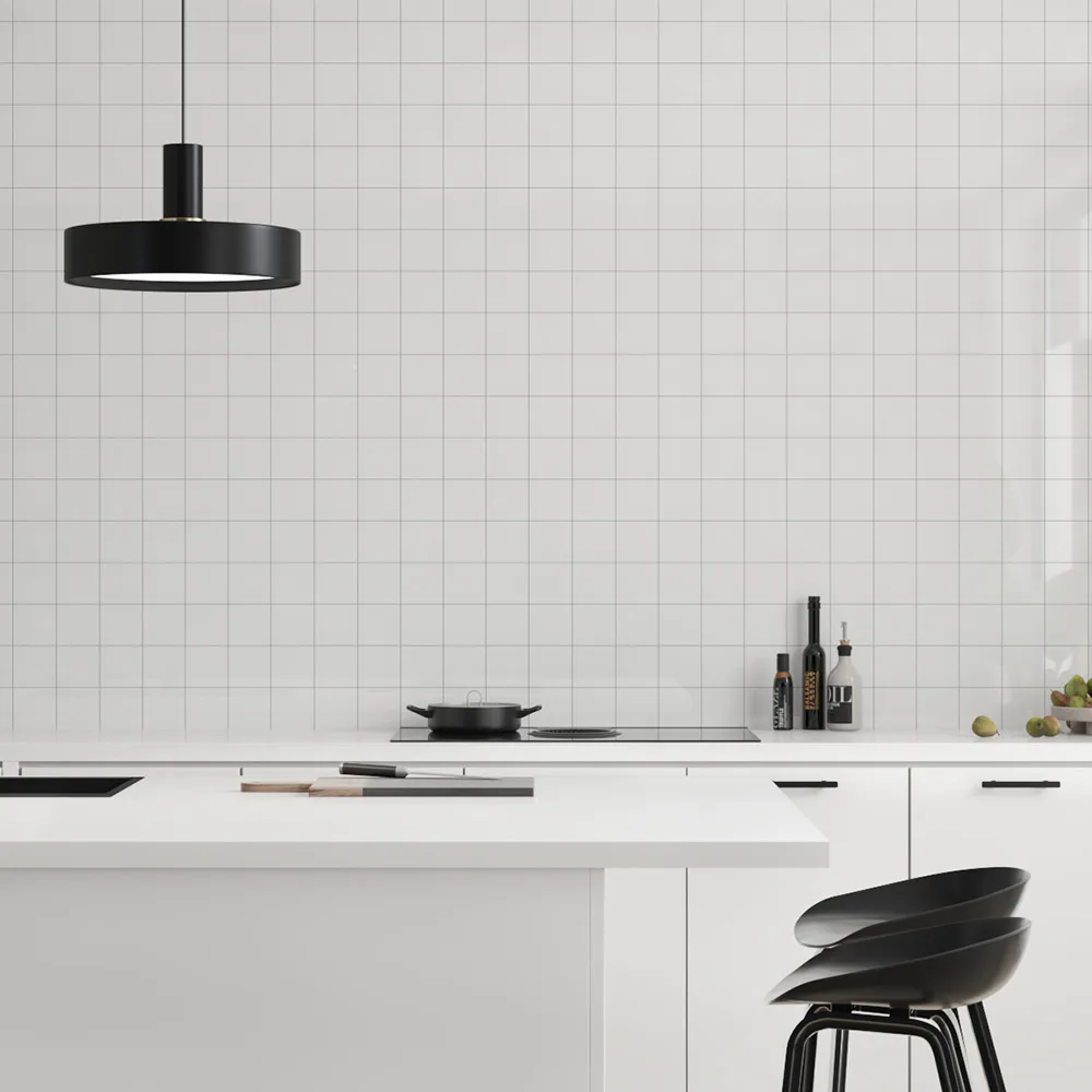 Stänkskyddsskiva Fibo Denver White 3091 M1010-HG