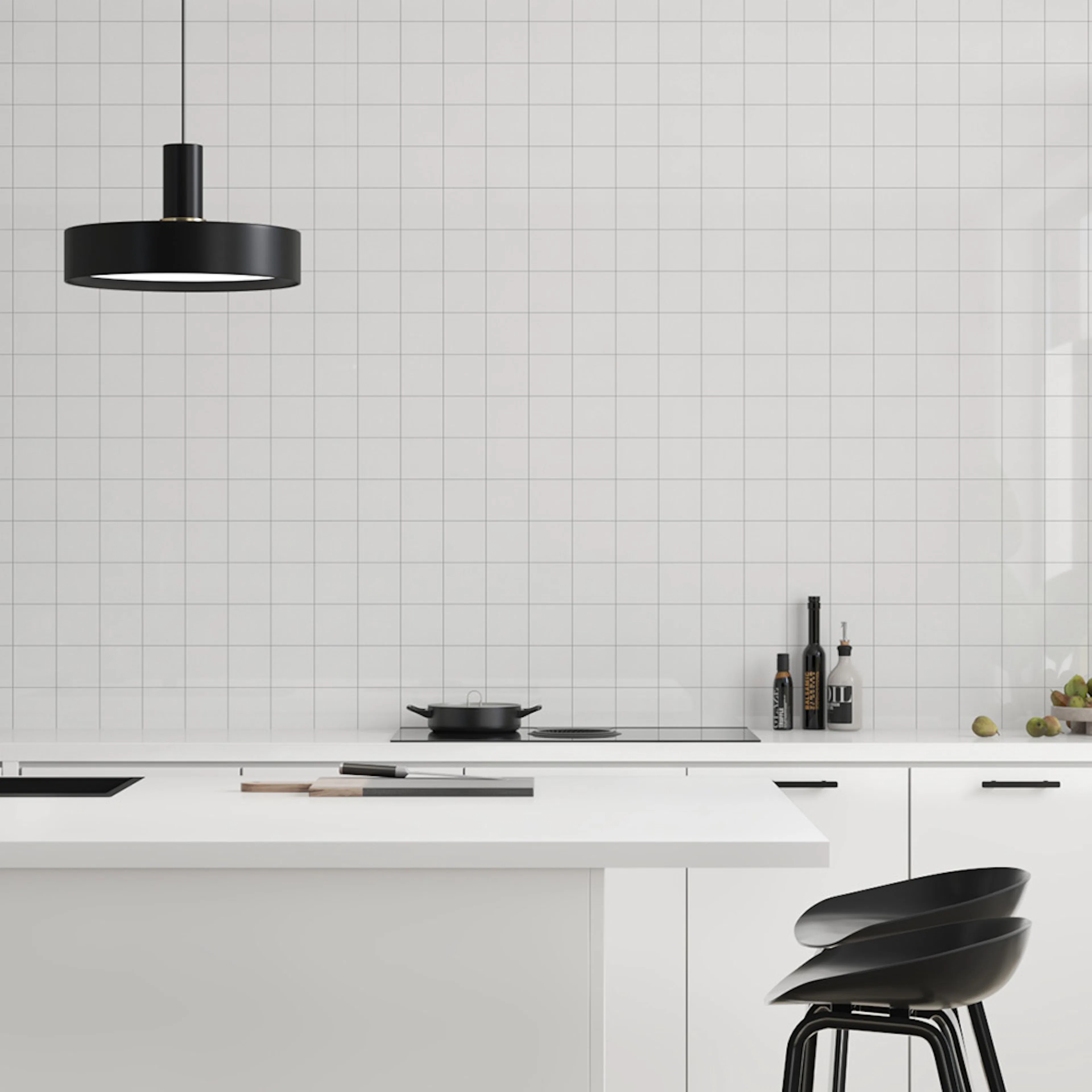 Stänkskyddsskiva Fibo Denver White 3091 M1010-HG