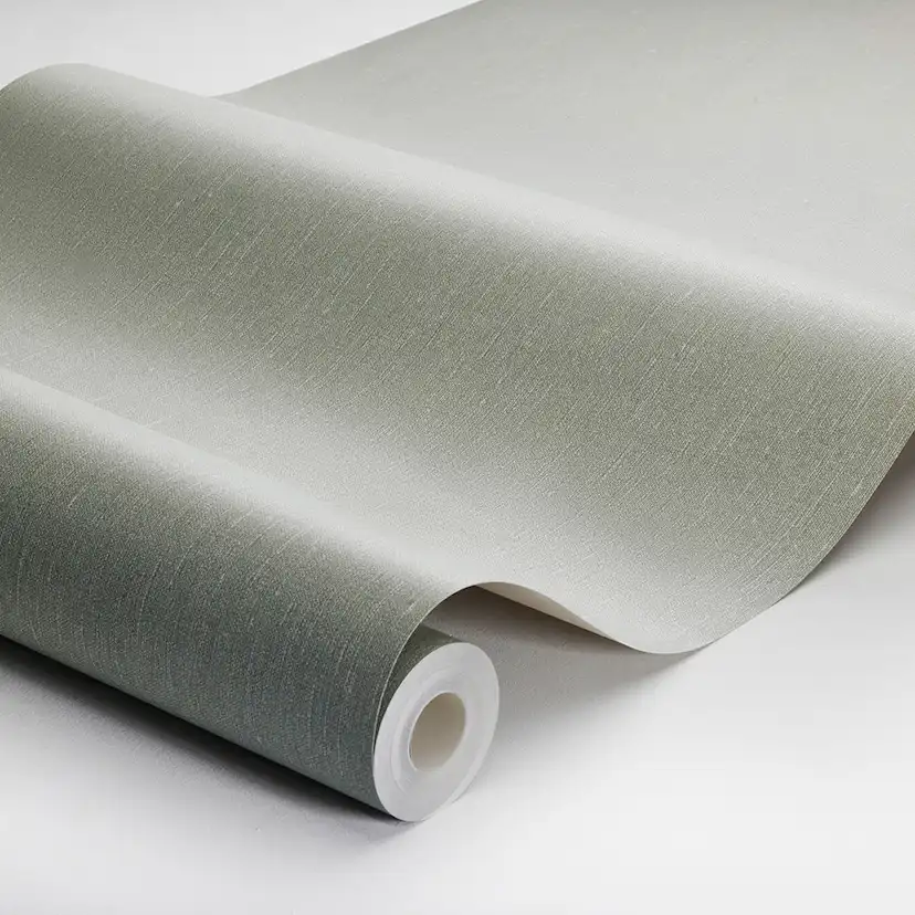 Tapet Boråstapeter Linen Bay Leaf 4333 EasyUp, Enfärgad Grön