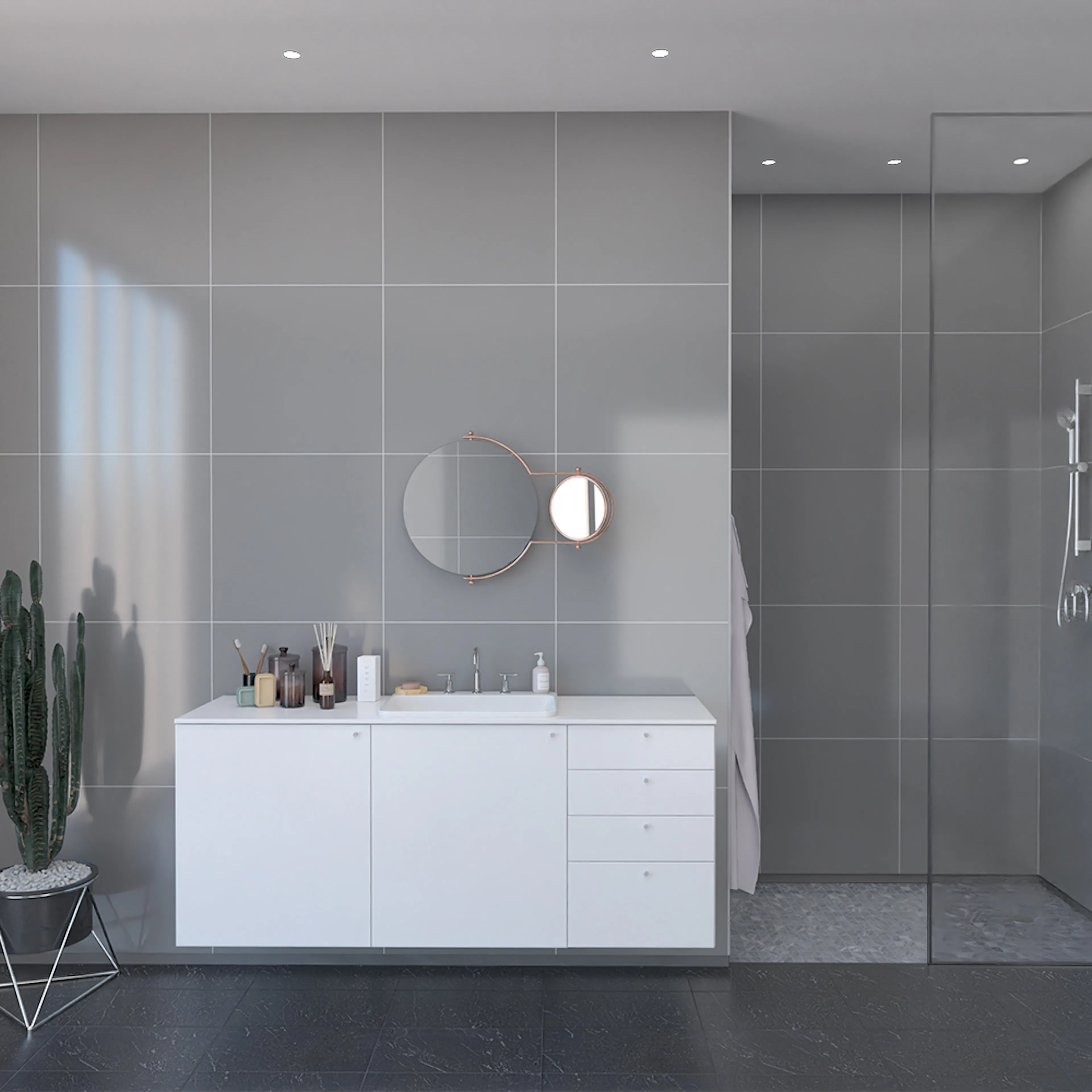 Våtrumsskiva Fibo Oslo 4063-LM6060 HG