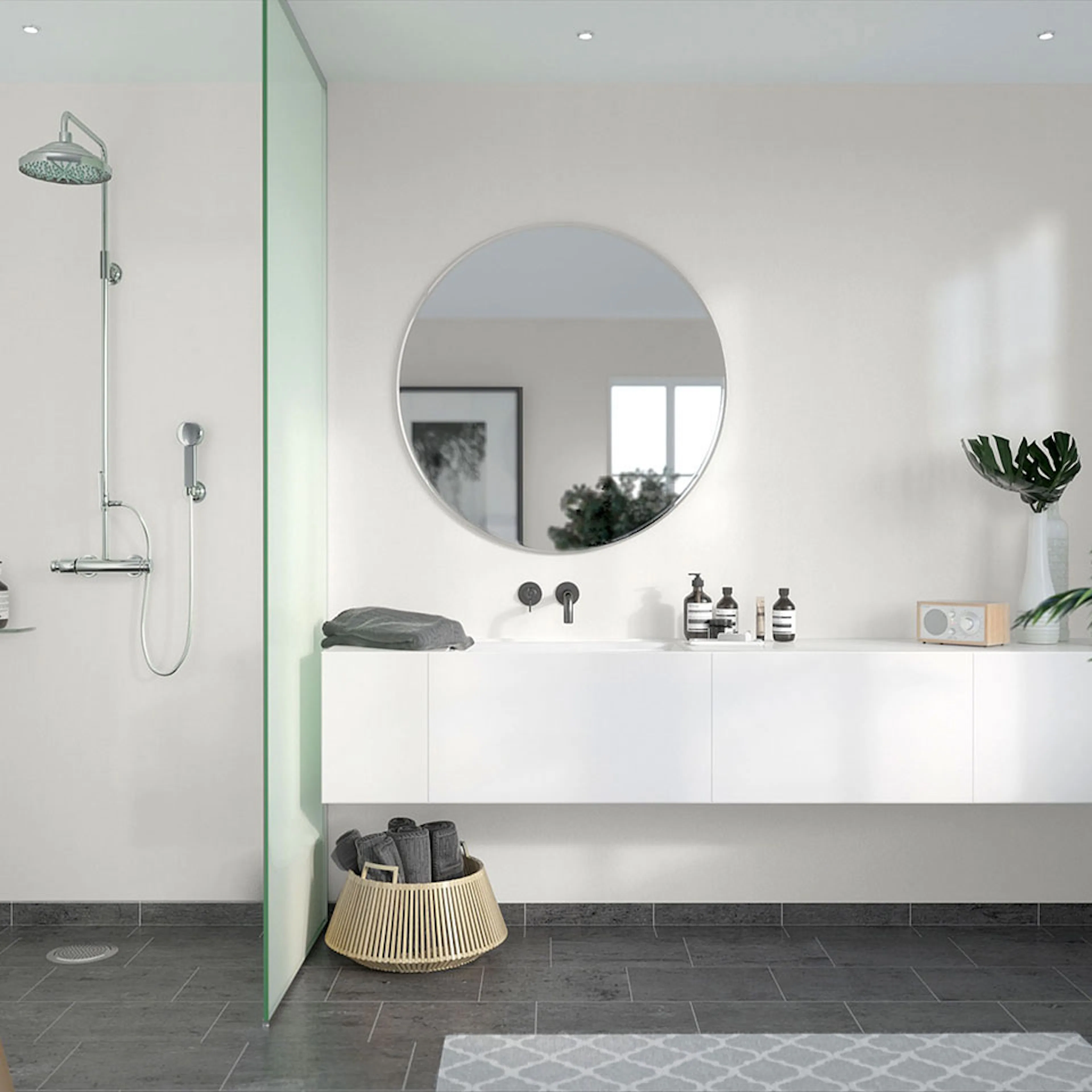 Våtrumsskiva Fibo White Slate 4091-F00 SL