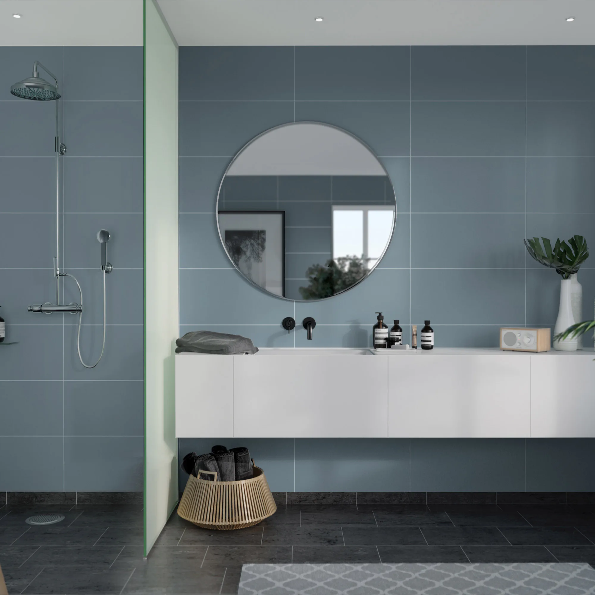 Våtrumsskiva Fibo Dusty Blue 6274-M6030 EM