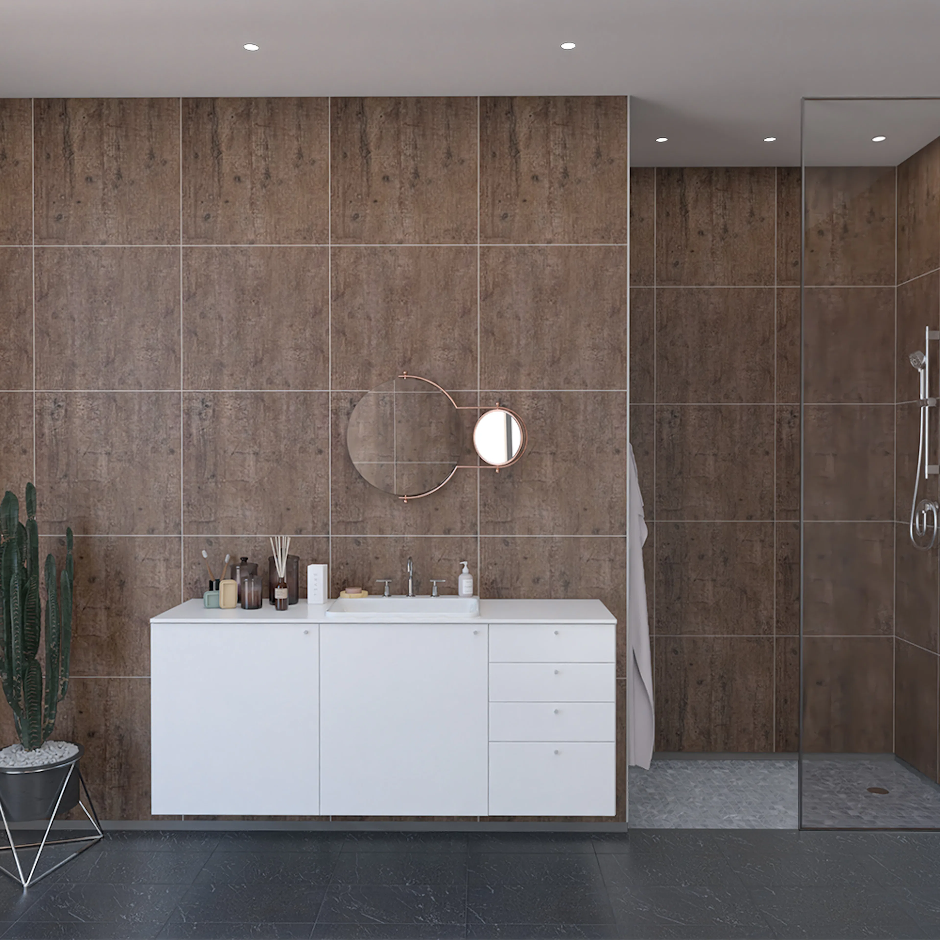 Våtrumsskiva Fibo Rough Wood 7969-LM6060SC