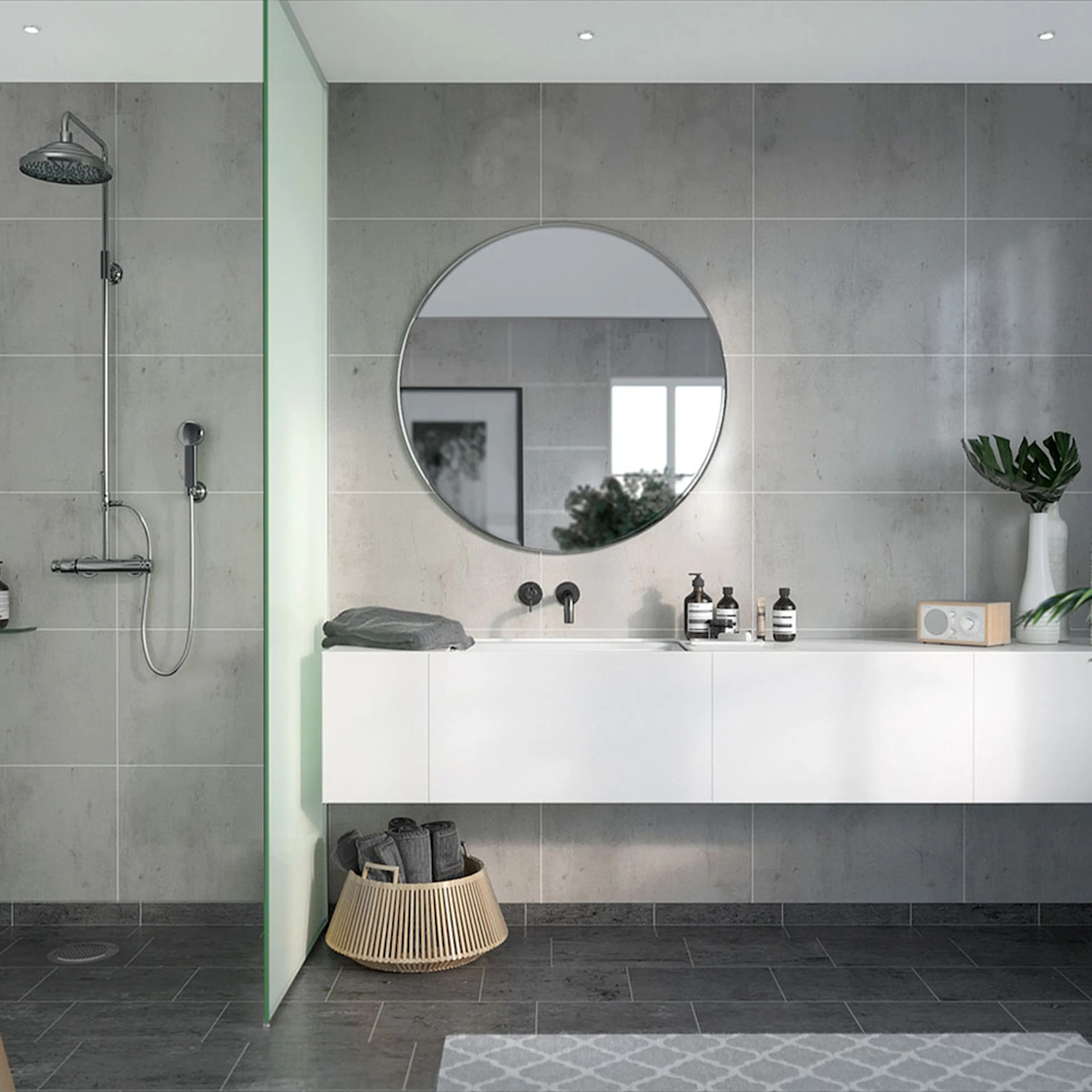 Våtrumsskiva Fibo Lentini Light 8054-M6040 STN