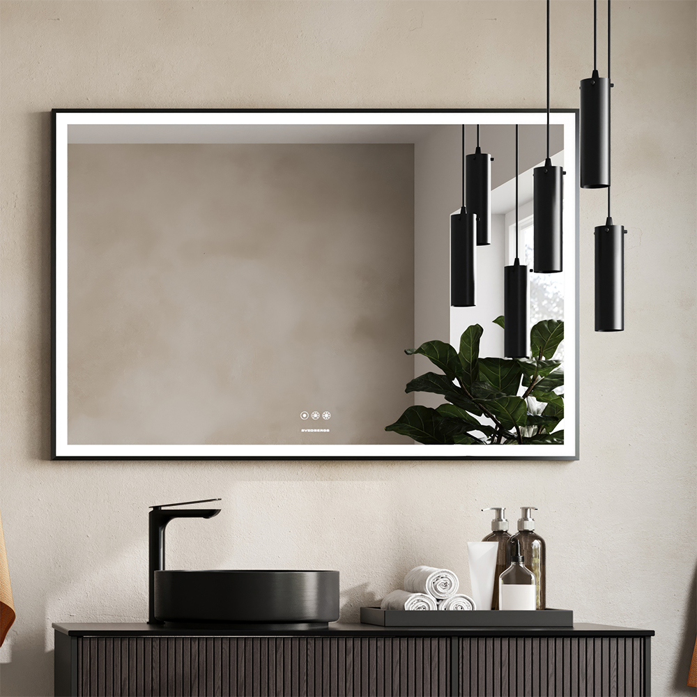 Spegel Svedbergs Ista Rektangulär Ram med LED Belysning